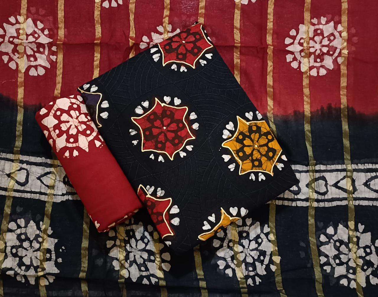 JJ CREATION MULTI GOLD WAX BATIK WORK SUITS EDITION VOL 1