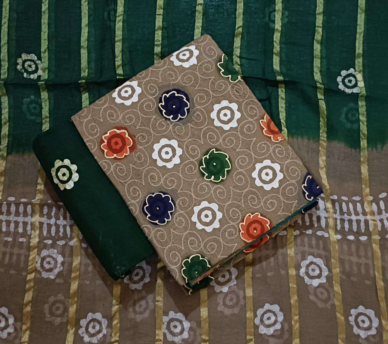 JJ CREATION MULTI GOLD WAX BATIK WORK SUITS EDITION VOL 1