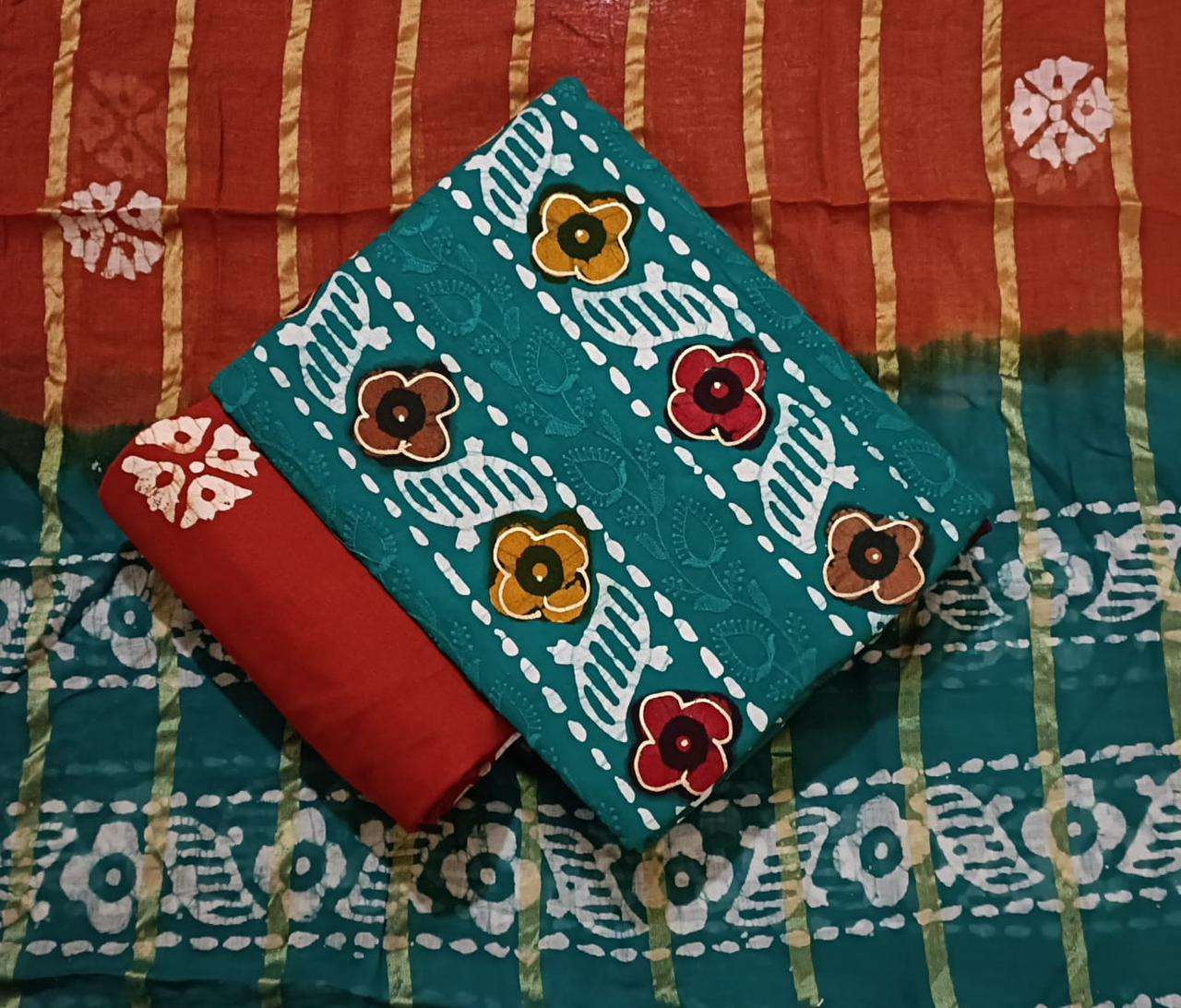 JJ CREATION MULTI GOLD WAX BATIK WORK SUITS EDITION VOL 1