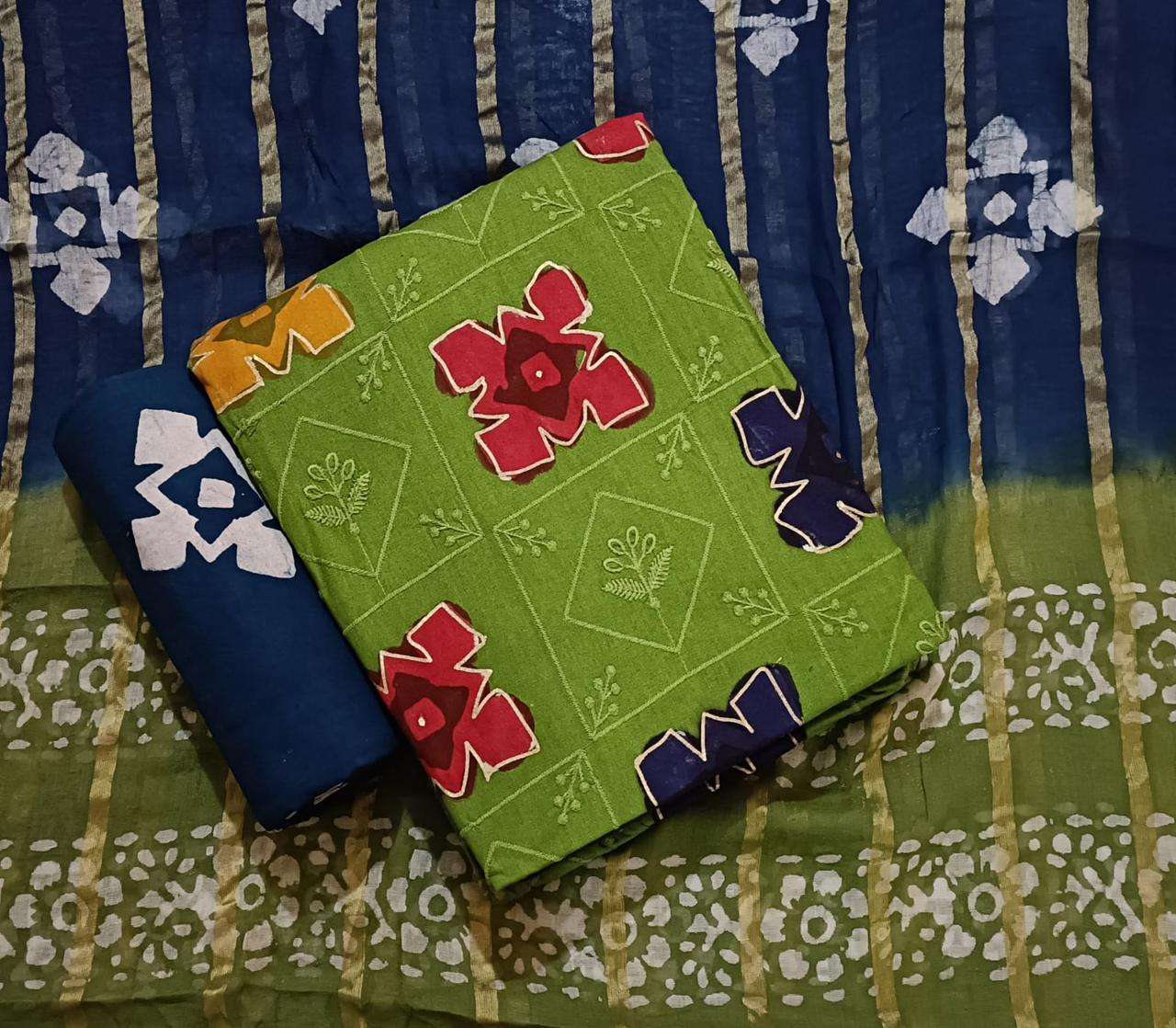 JJ CREATION MULTI GOLD WAX BATIK WORK SUITS EDITION VOL 1