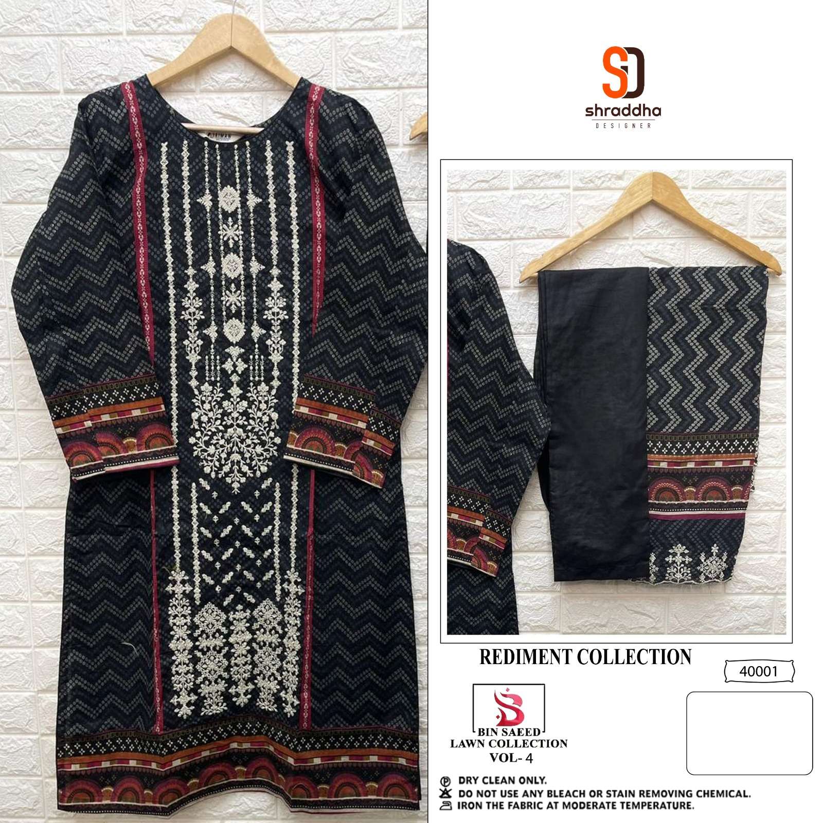 SHARADDHA DESIGNER  BIN SAEED LAWN COLLECTION VOL 4 READY MADE