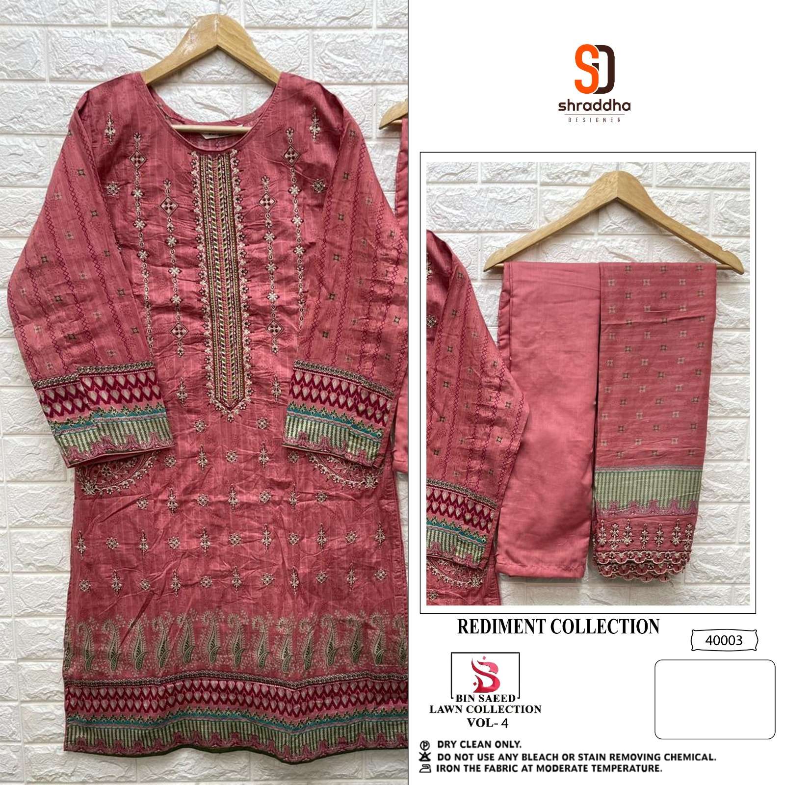 SHARADDHA DESIGNER  BIN SAEED LAWN COLLECTION VOL 4 READY MADE