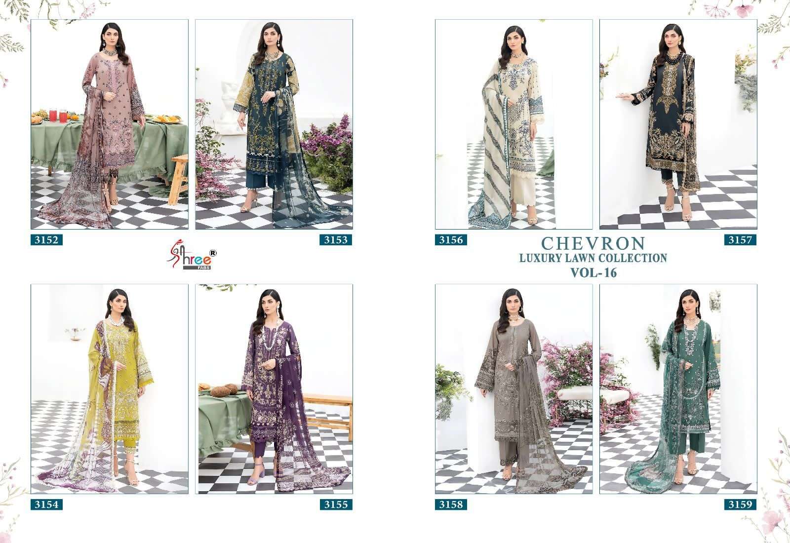 SHREE FABS CHEVRON LUXURY LAWN COLLECTION VOL 16