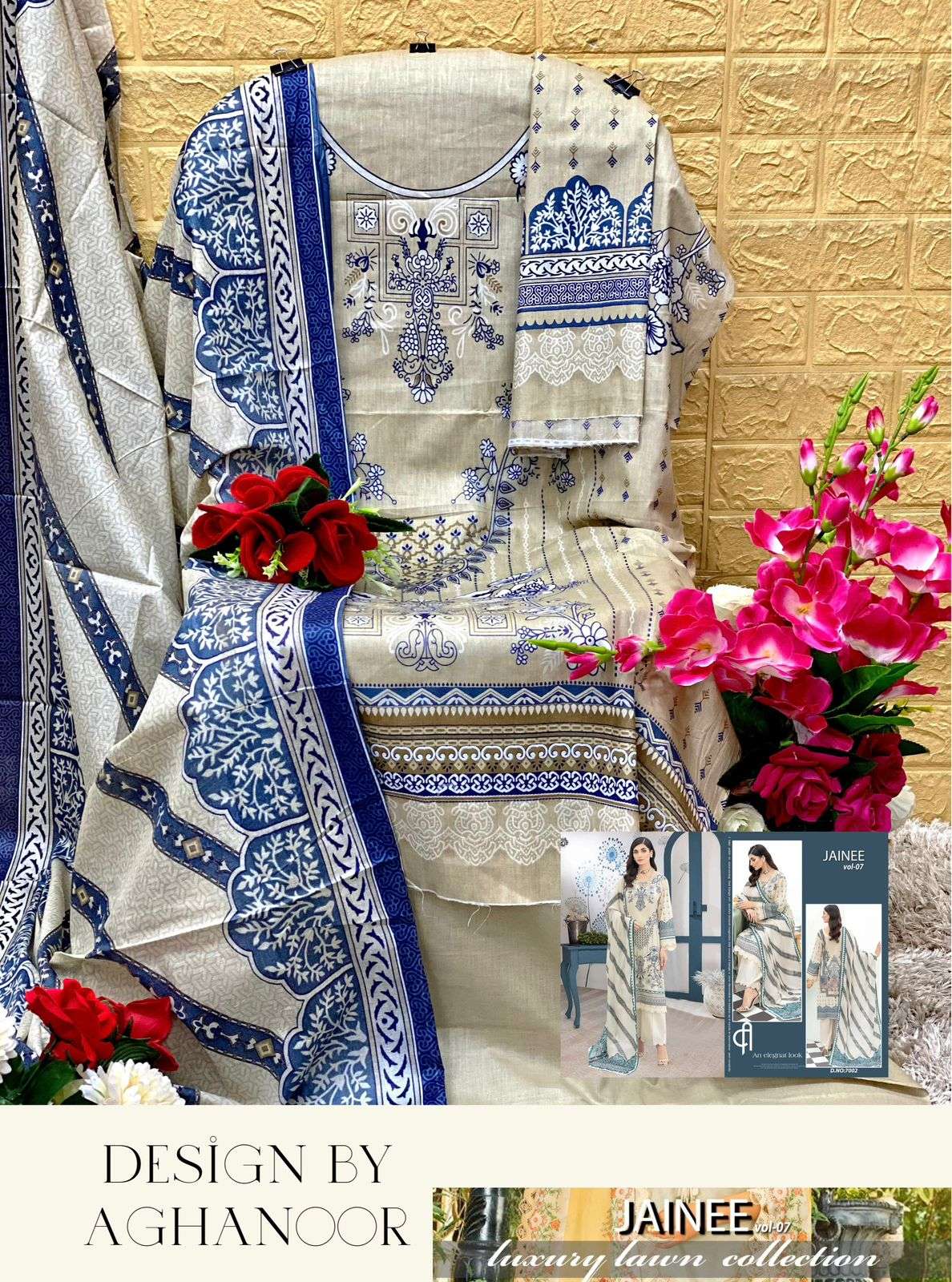 AGHA NOOR JAINEE VOL 7 LUXURY LAWN COLLECTION
