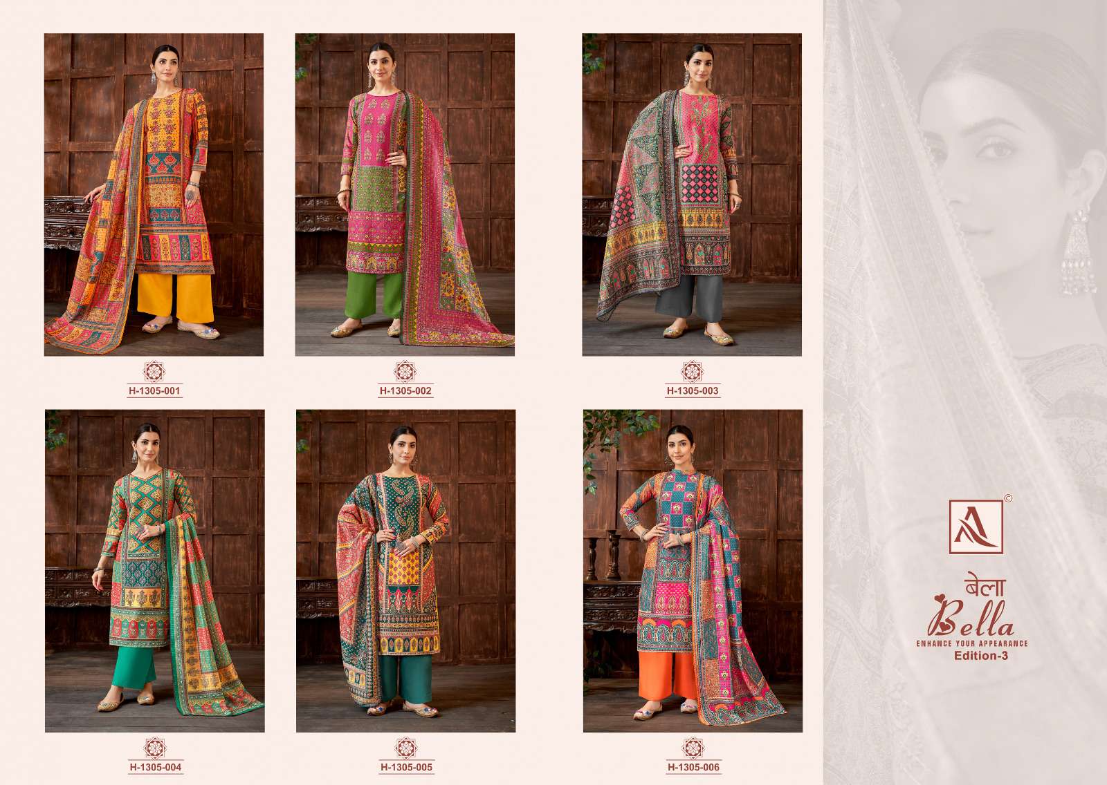 ALOK SUITS BELLA VOL 3 