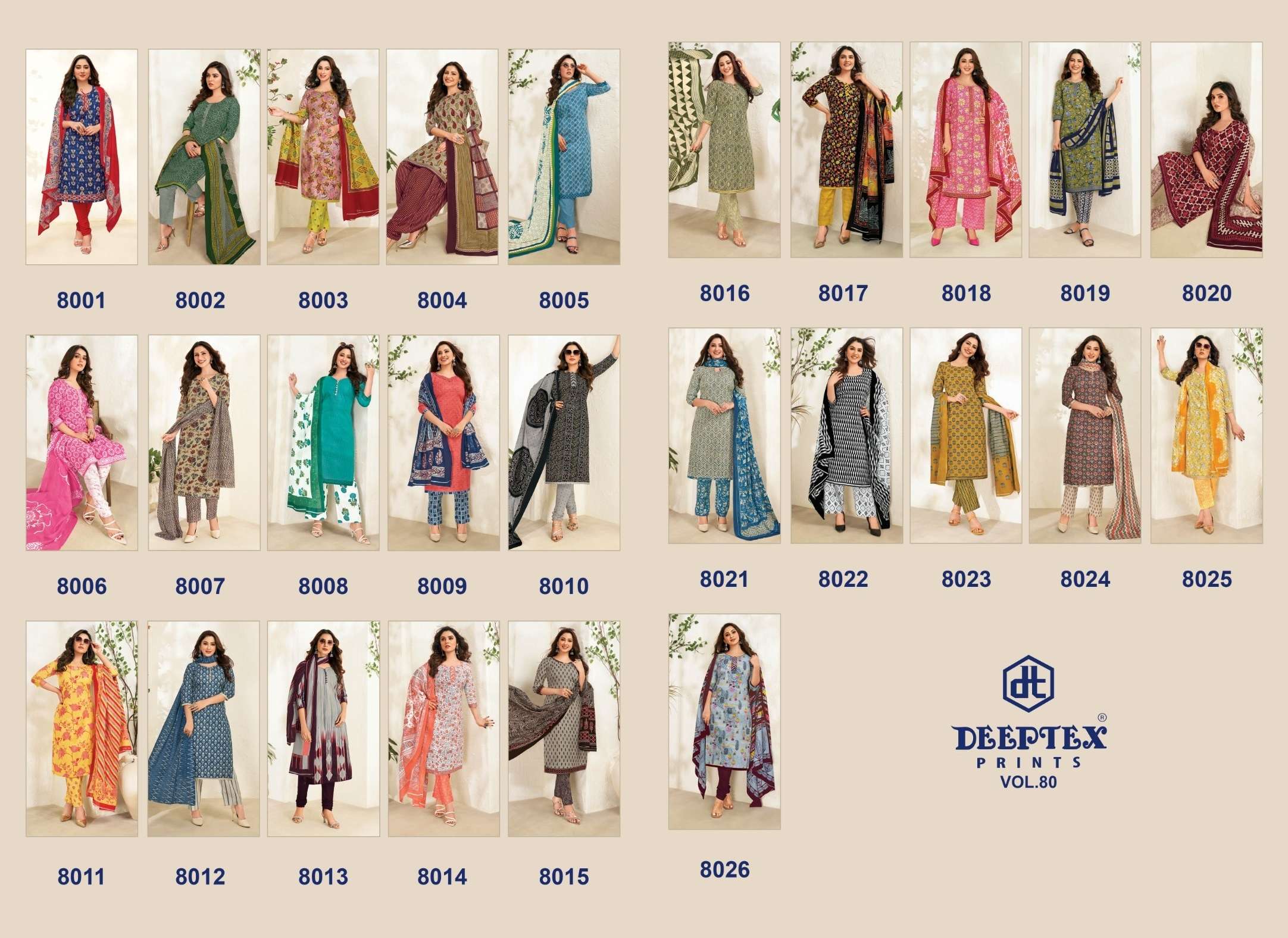 DEEPTEX PRINTS MISS INDIA VOL 80 