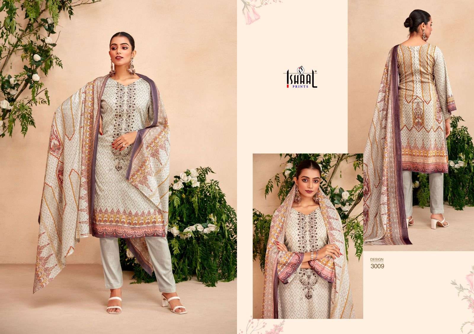 ISHAAL PRINTS EMBROIDERED VOL 3