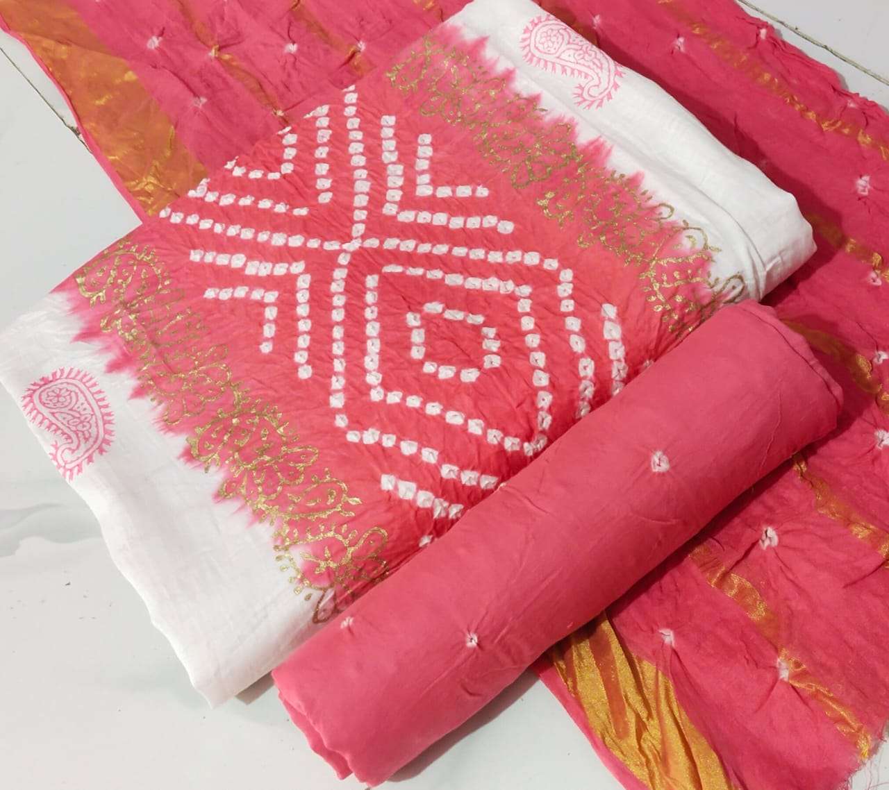 JJ CREATION WHITE PENAL BANDHEJ