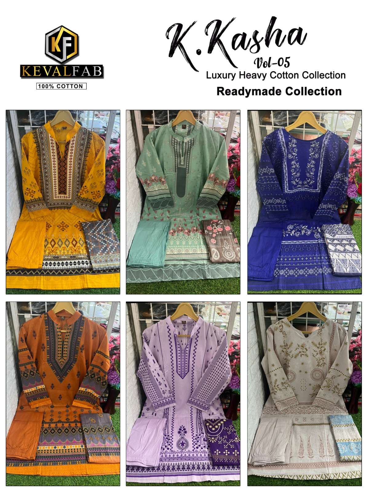 KEVAL FAB K KASHA VOL 5 READY MADE COLLECTION 