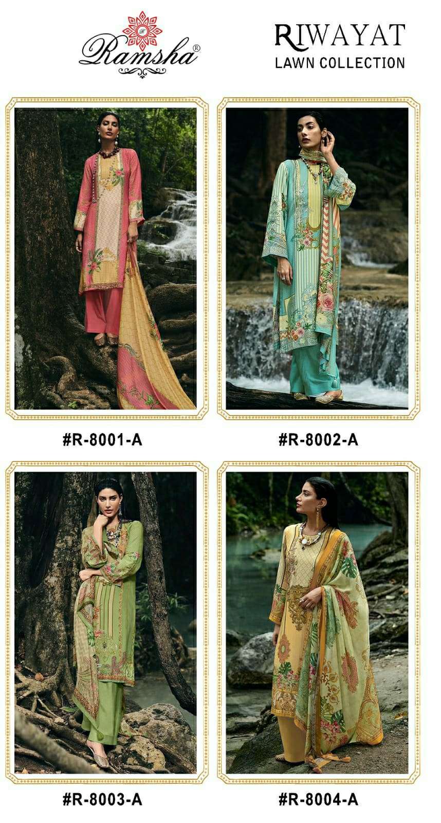 RAMSHA RIWAYAT LAWN COLLECTION 
