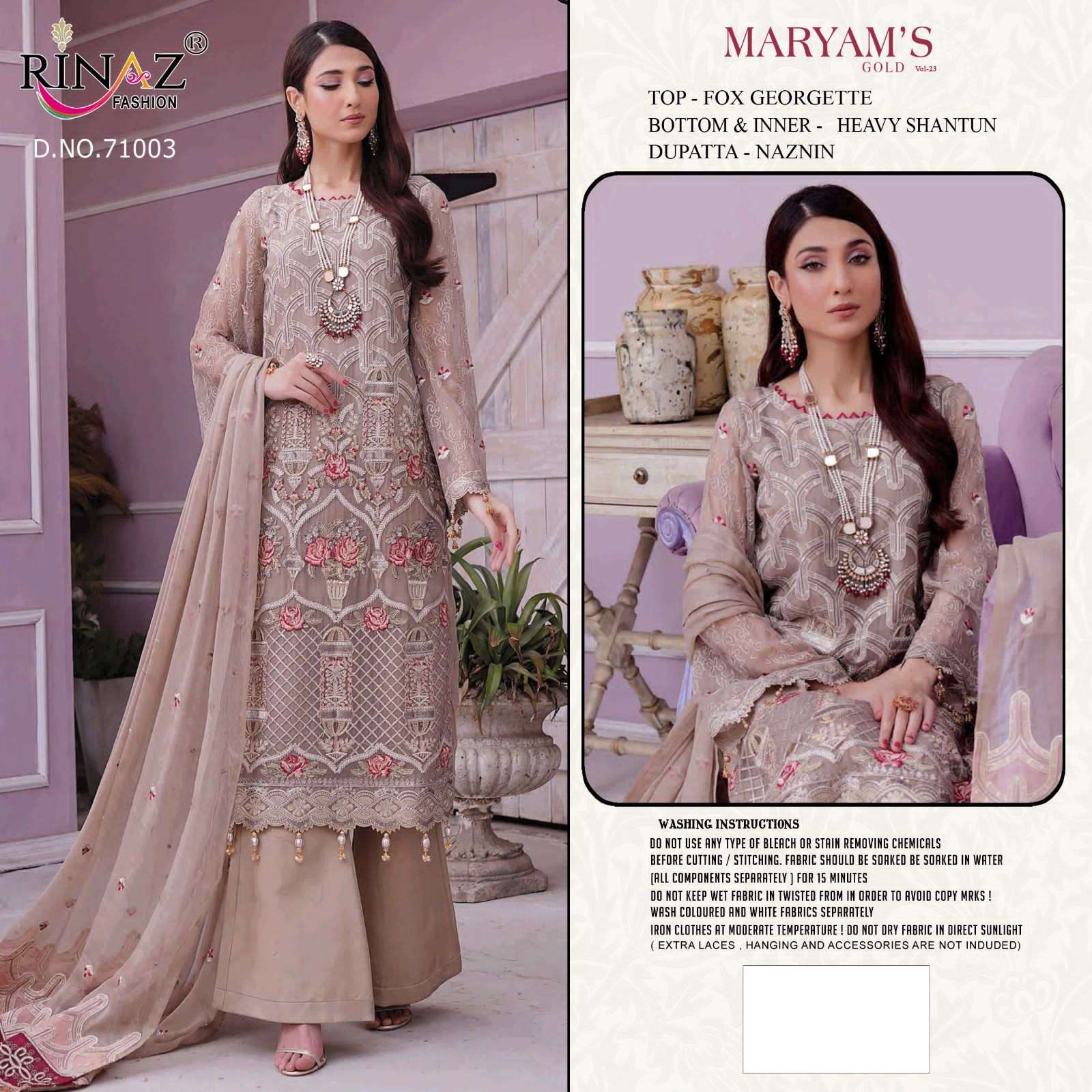 RINAZ FASHION MARIYAM GOLD VOL 23