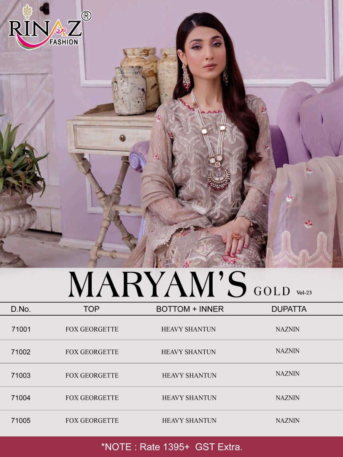 RINAZ FASHION MARIYAM GOLD VOL 23