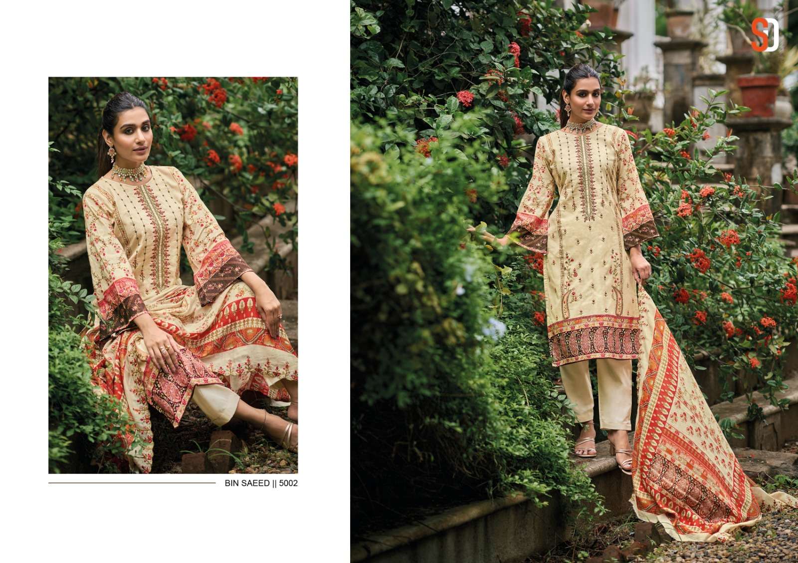 SHARADDHA DESIGNER BIN SAEED LAWN COLLECTION VOL 5