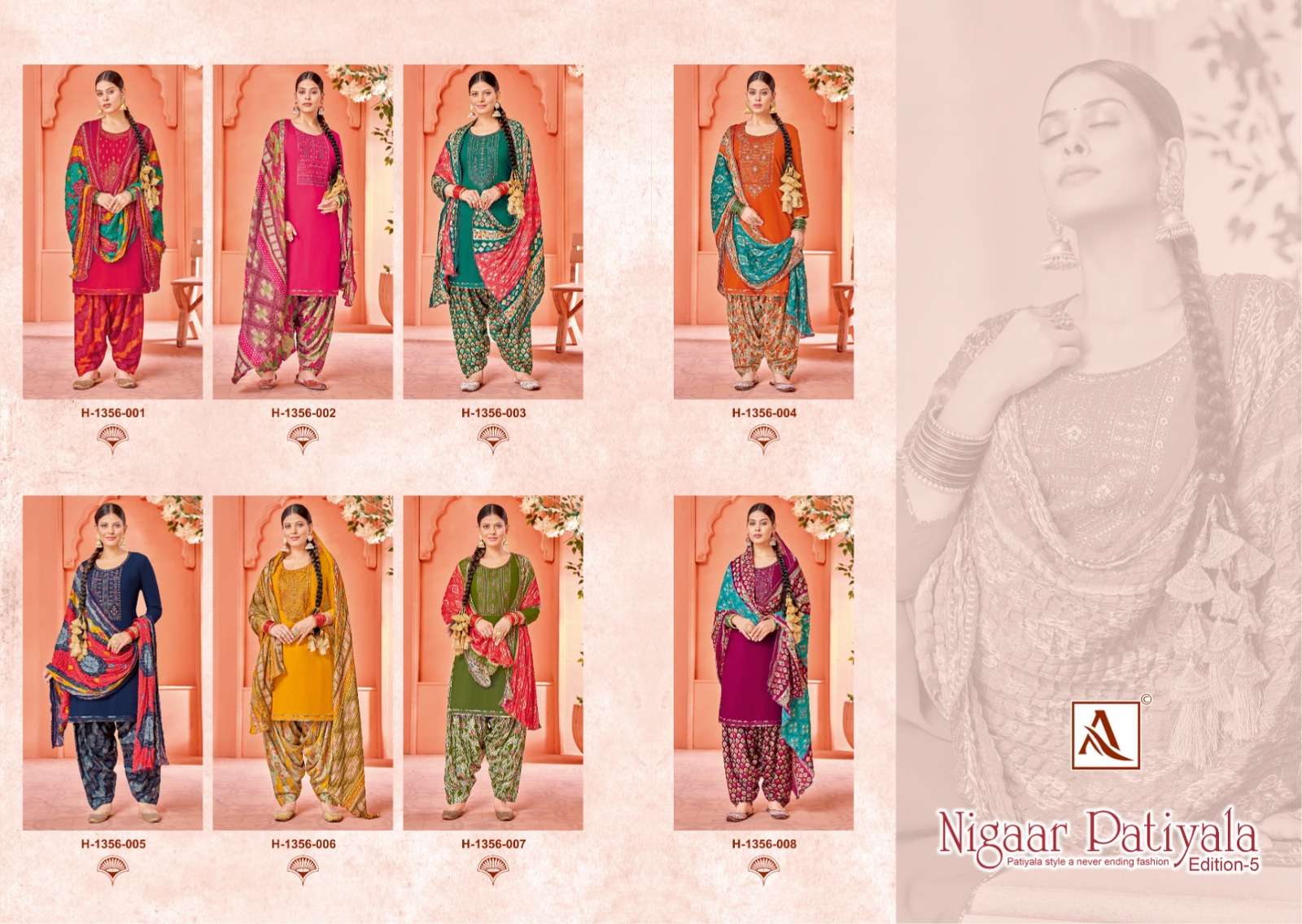 ALOK SUITS NIGAAR PATIYALA EDITION VOL 5 