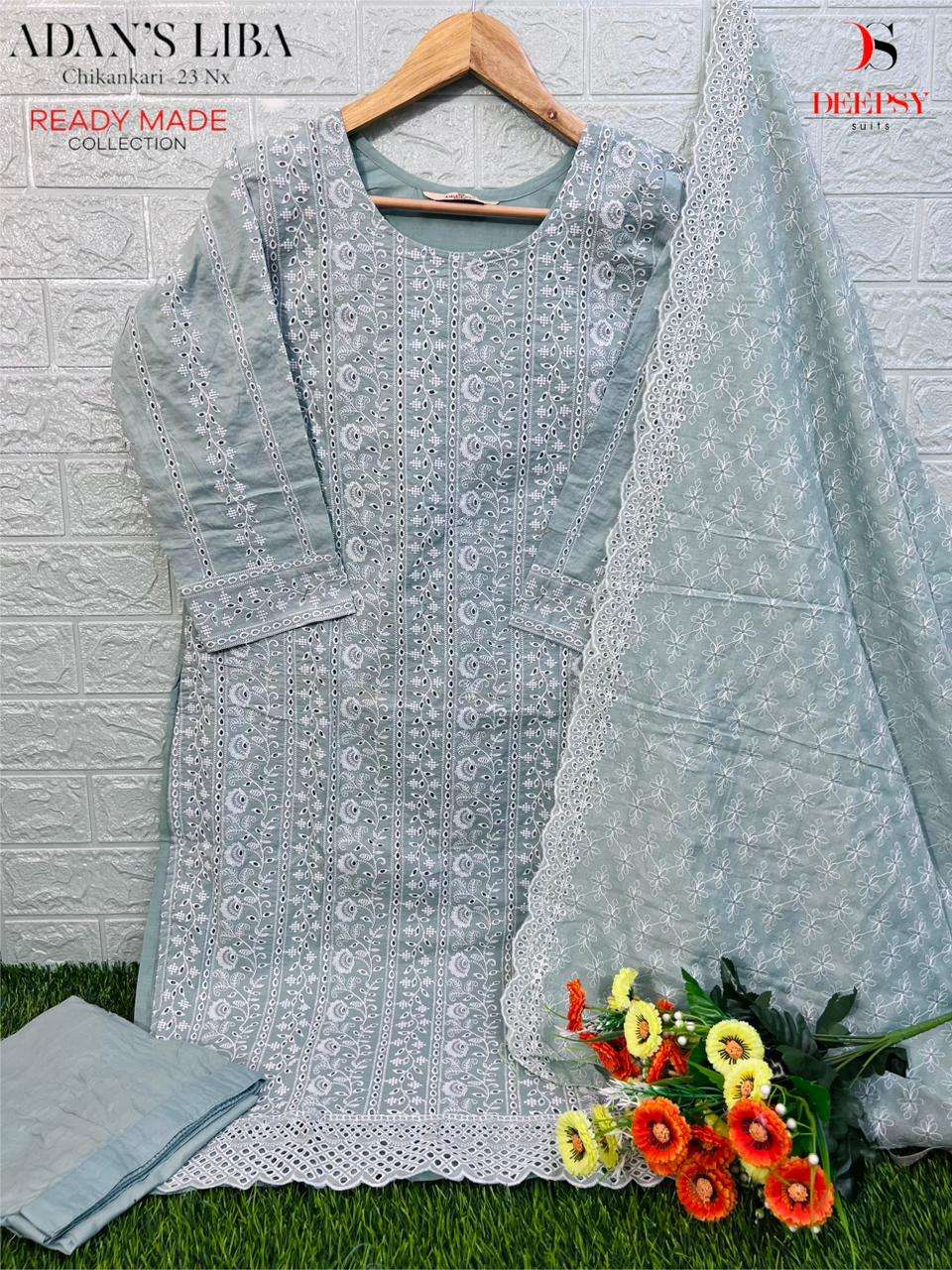 DEEPSY SUITS ADANS LIBAS CHIKANKARI 23 NX READY MADE COLLECTION
