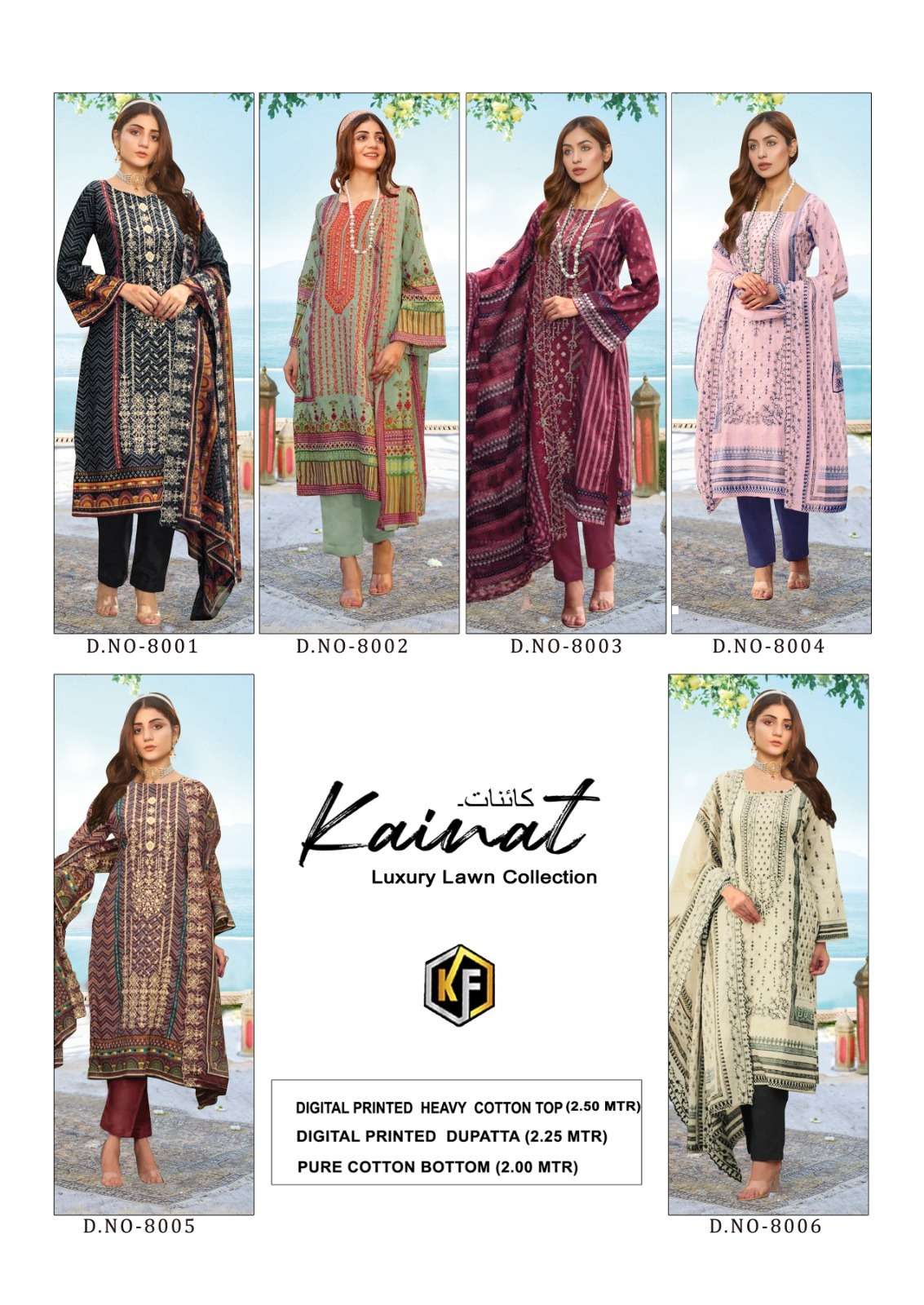 KEVAL FAB KAINAT LUXURY LAWN COLLECTION VOL 8 