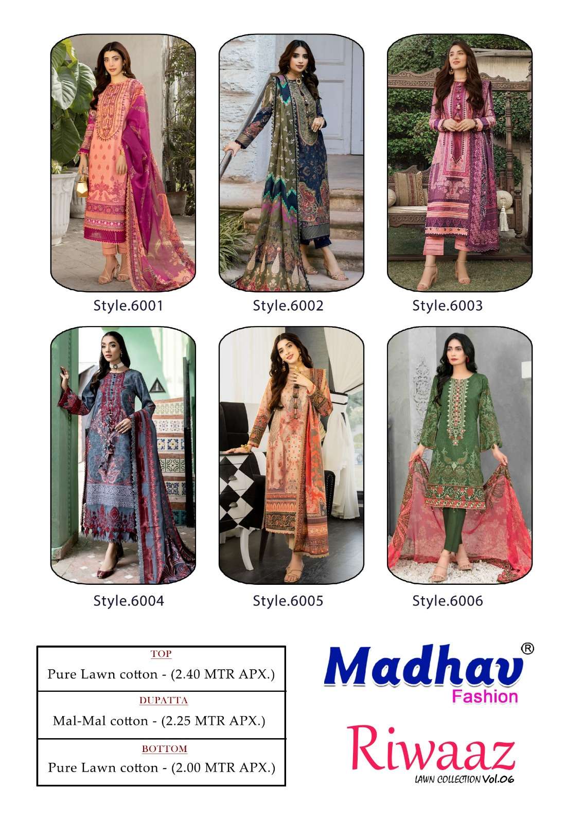 MADHAV FASHION RIWAAZ VOL 6