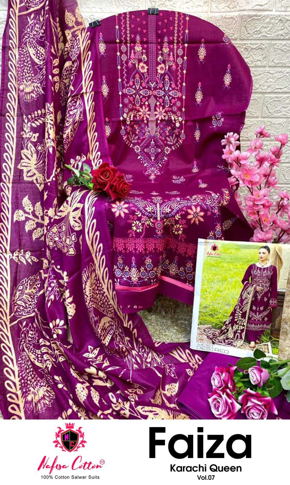 NAFISA COTTON FAIZA KARACHI QUEEN VOL 07 