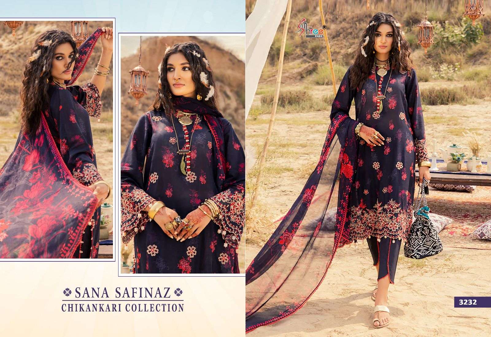 SHREE FABS SANA SAFINAZ CHIKANKRI COLLECTION 