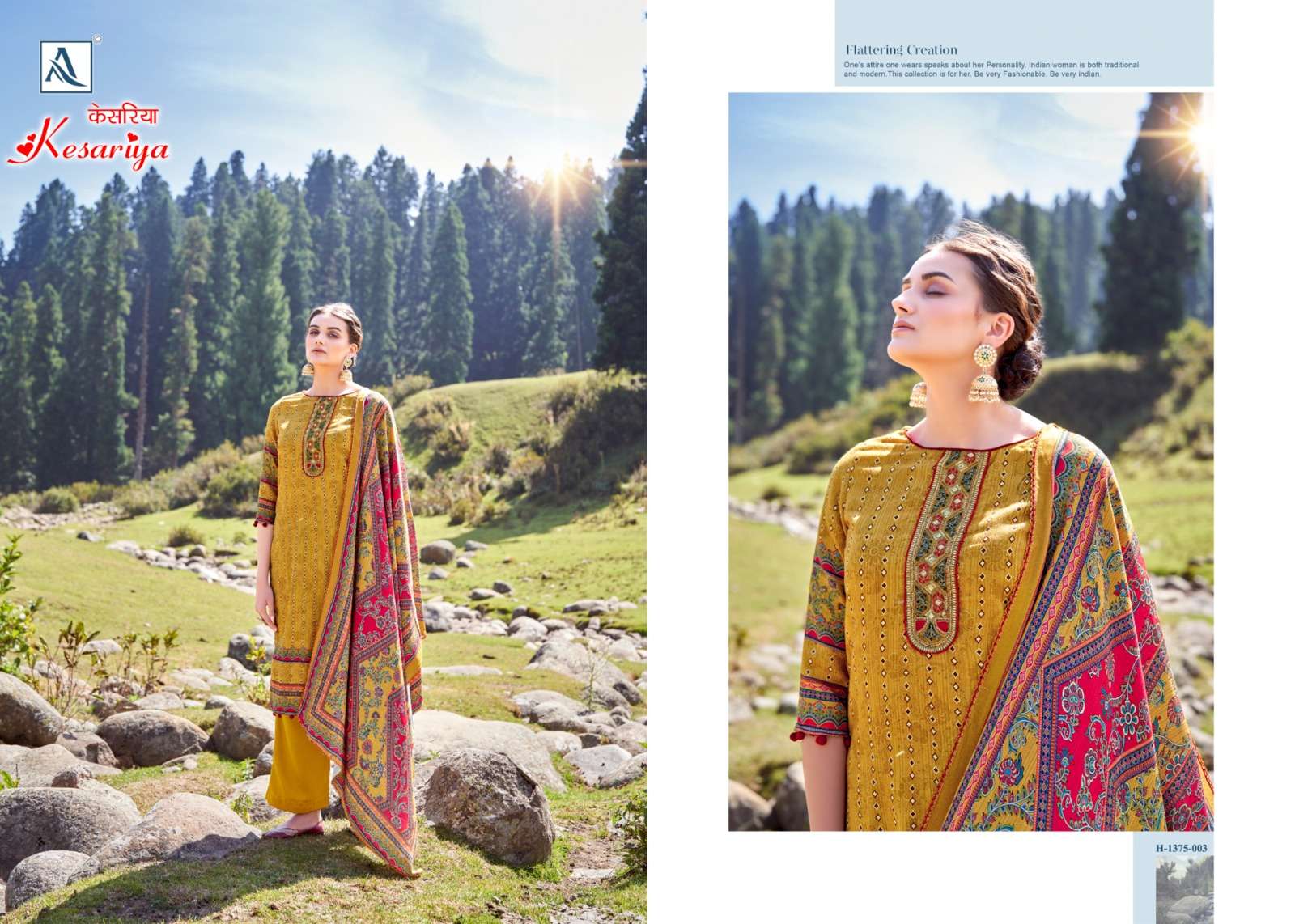 ALOK SUITS  KESARIYA 