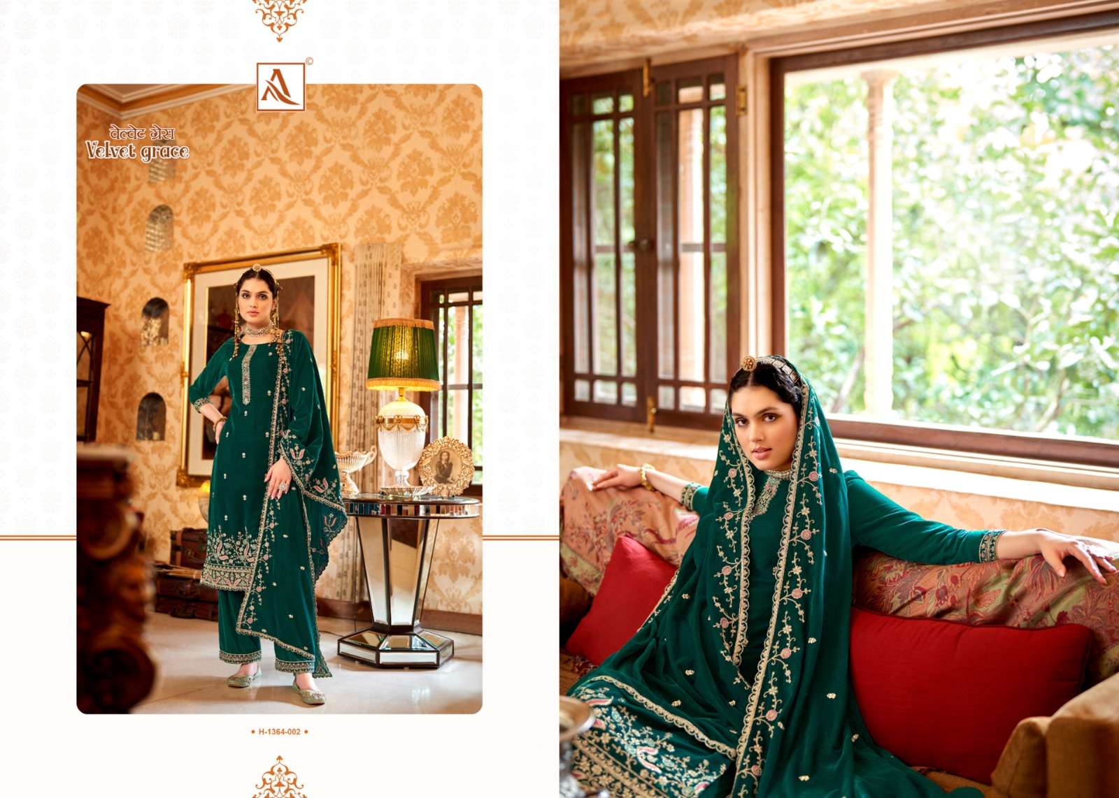 ALOK SUITS VELVET GRACE 