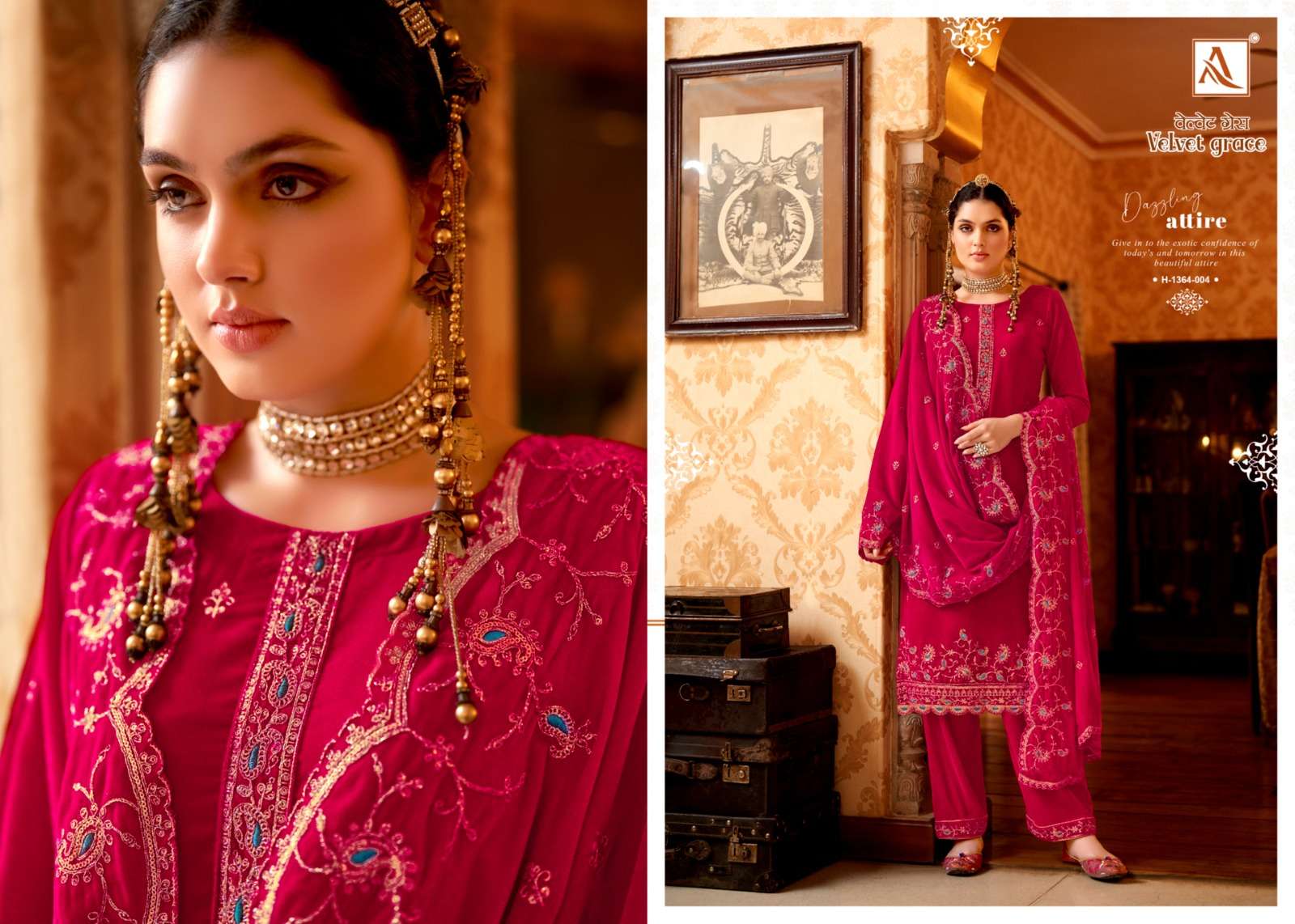 ALOK SUITS VELVET GRACE 