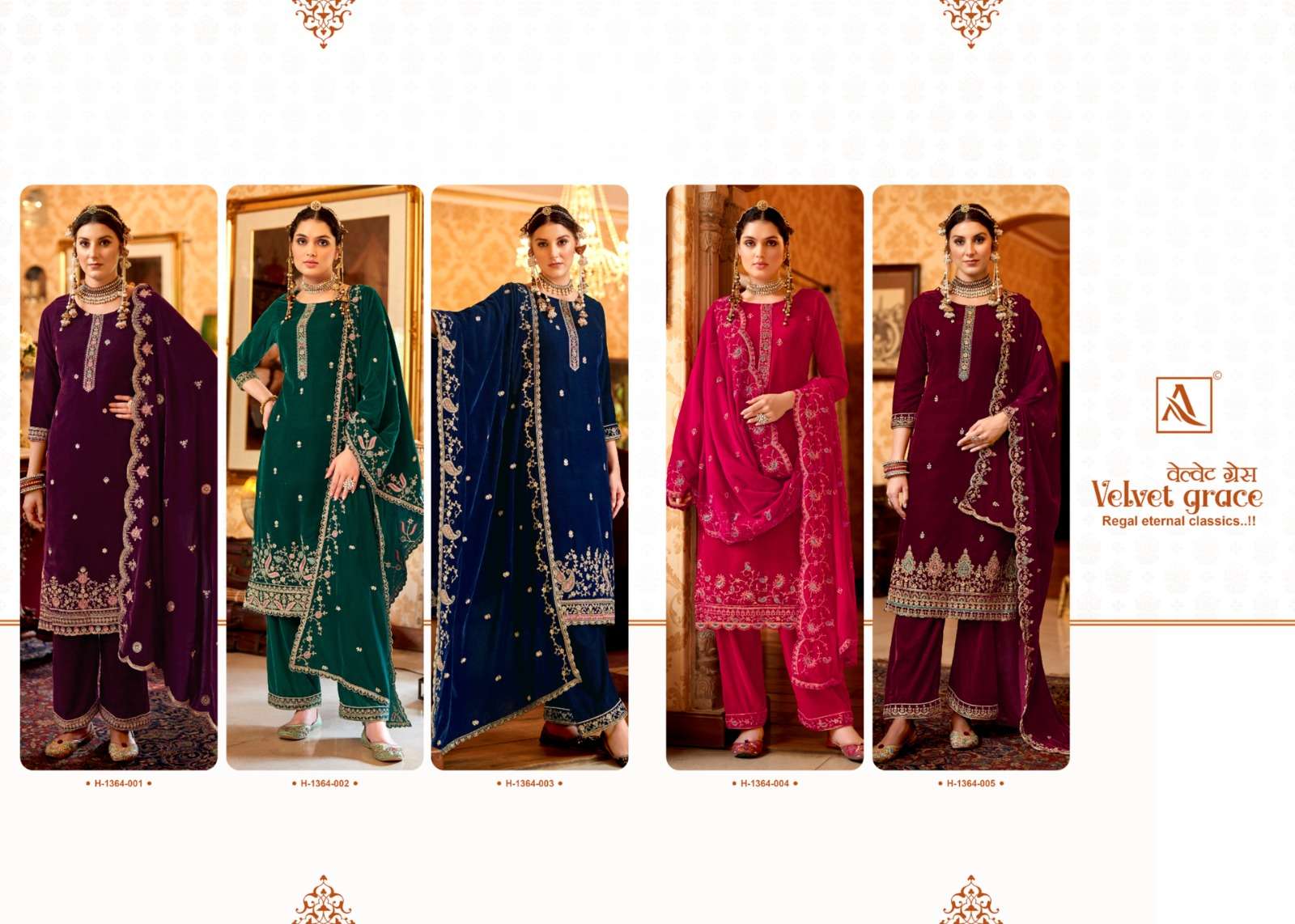 ALOK SUITS VELVET GRACE 