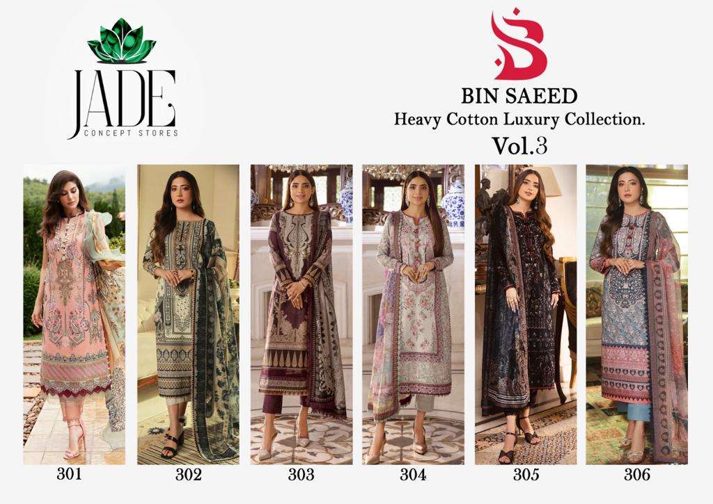 JADE BIN SAEED HEAVY COTTON LUXURY COLLECTION VOL 3