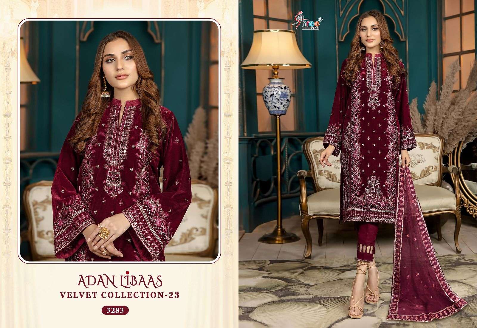 SHREE FABS ADAN LIBAAS VELVET COLLECTION 23