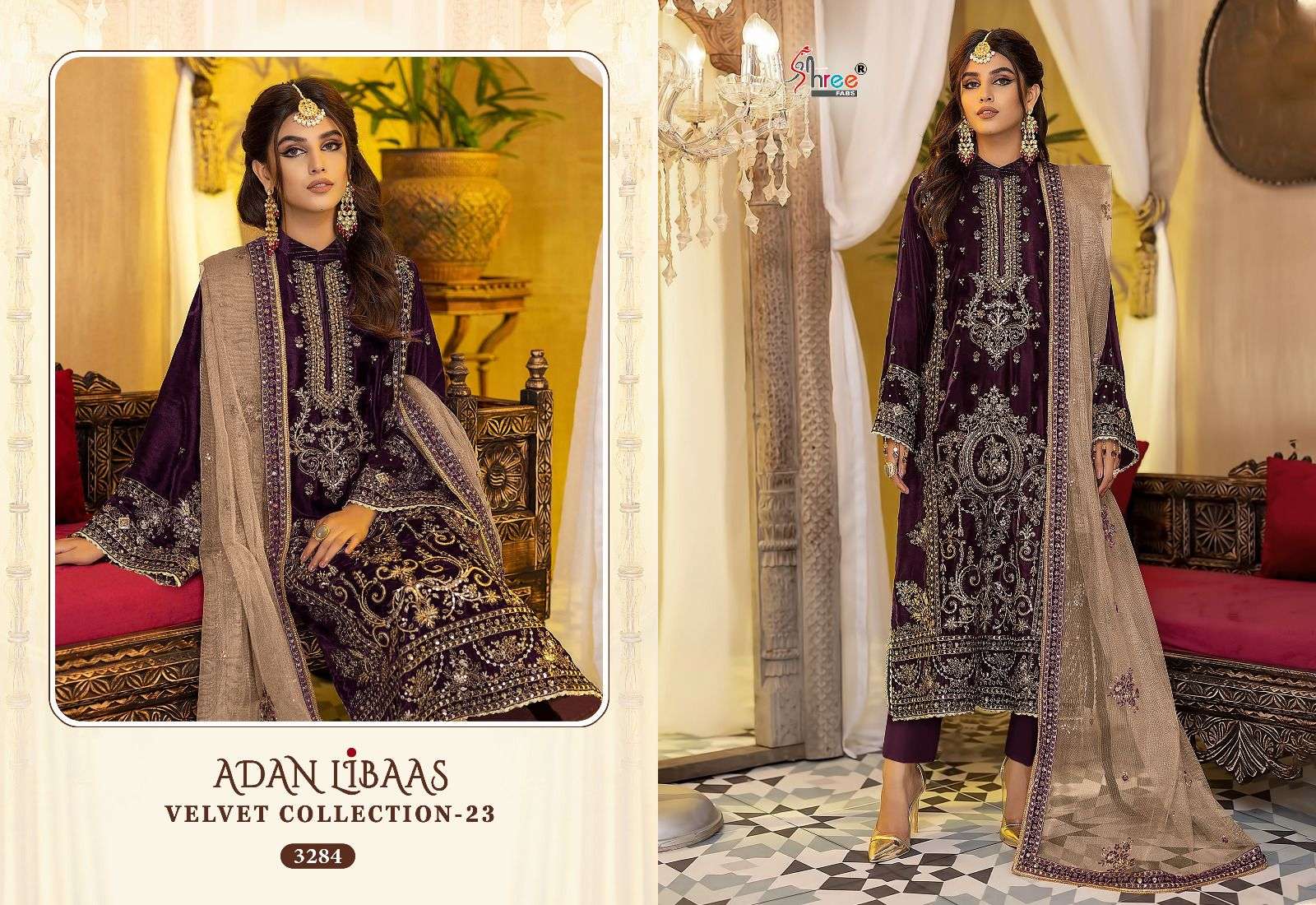 SHREE FABS ADAN LIBAAS VELVET COLLECTION 23