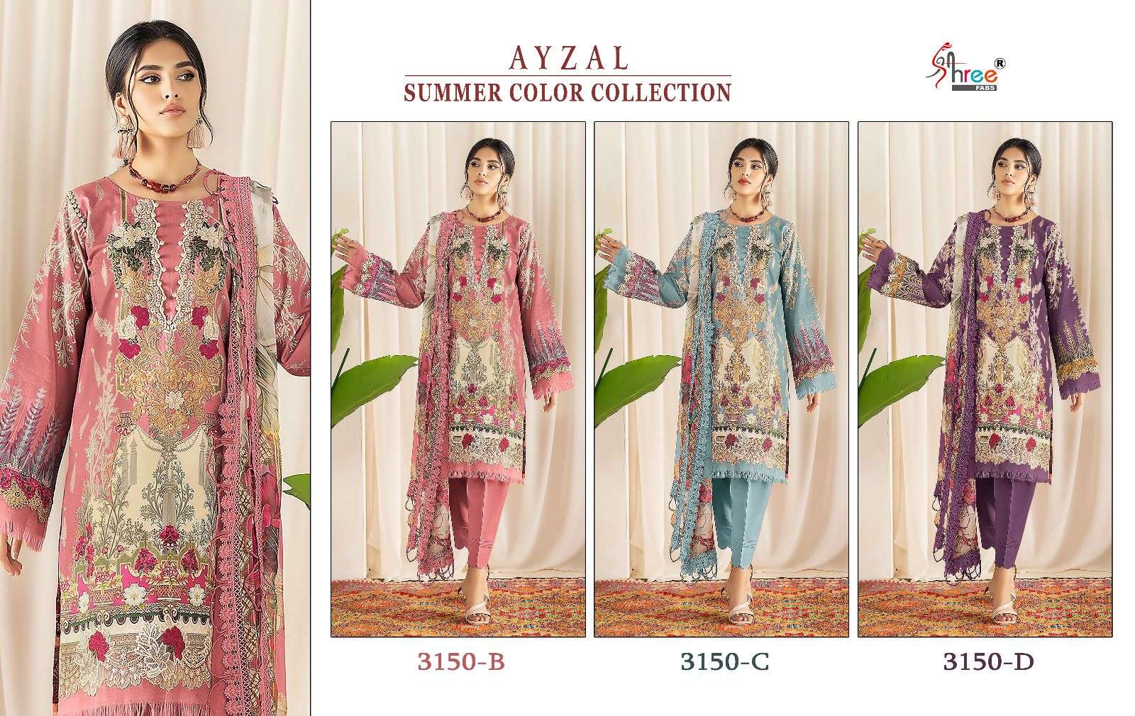 SHREE FABS AYZAL SUMMER COLLECTION D NO 3150