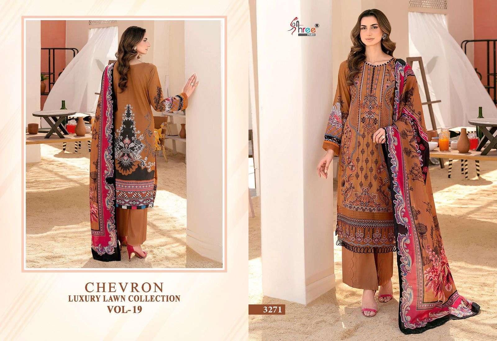 SHREE FABS CHEVRON LUXURY LAWN COLLECTION VOL 19 