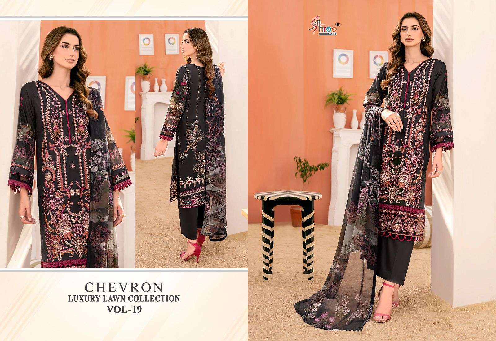 SHREE FABS CHEVRON LUXURY LAWN COLLECTION VOL 19 