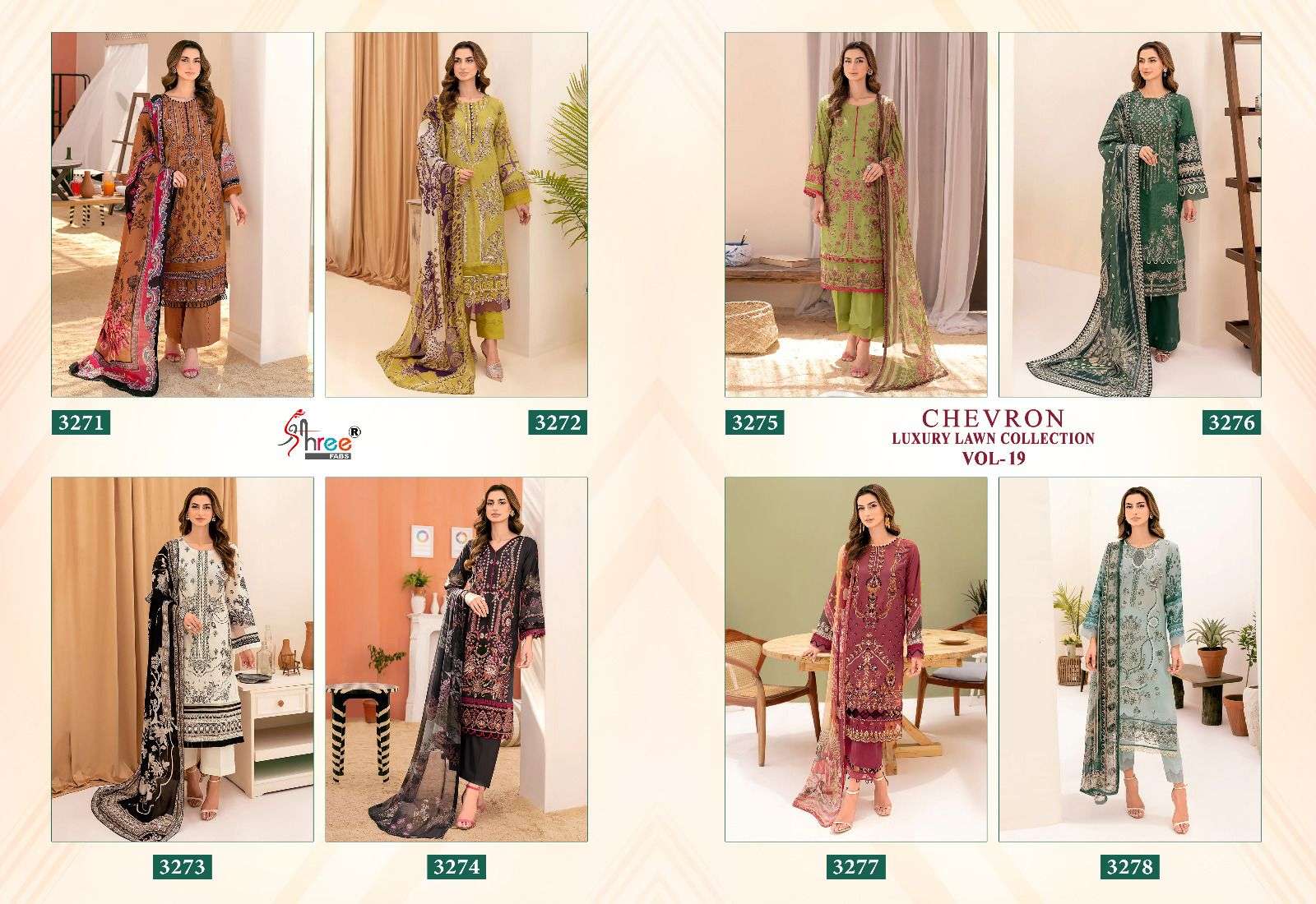 SHREE FABS CHEVRON LUXURY LAWN COLLECTION VOL 19 