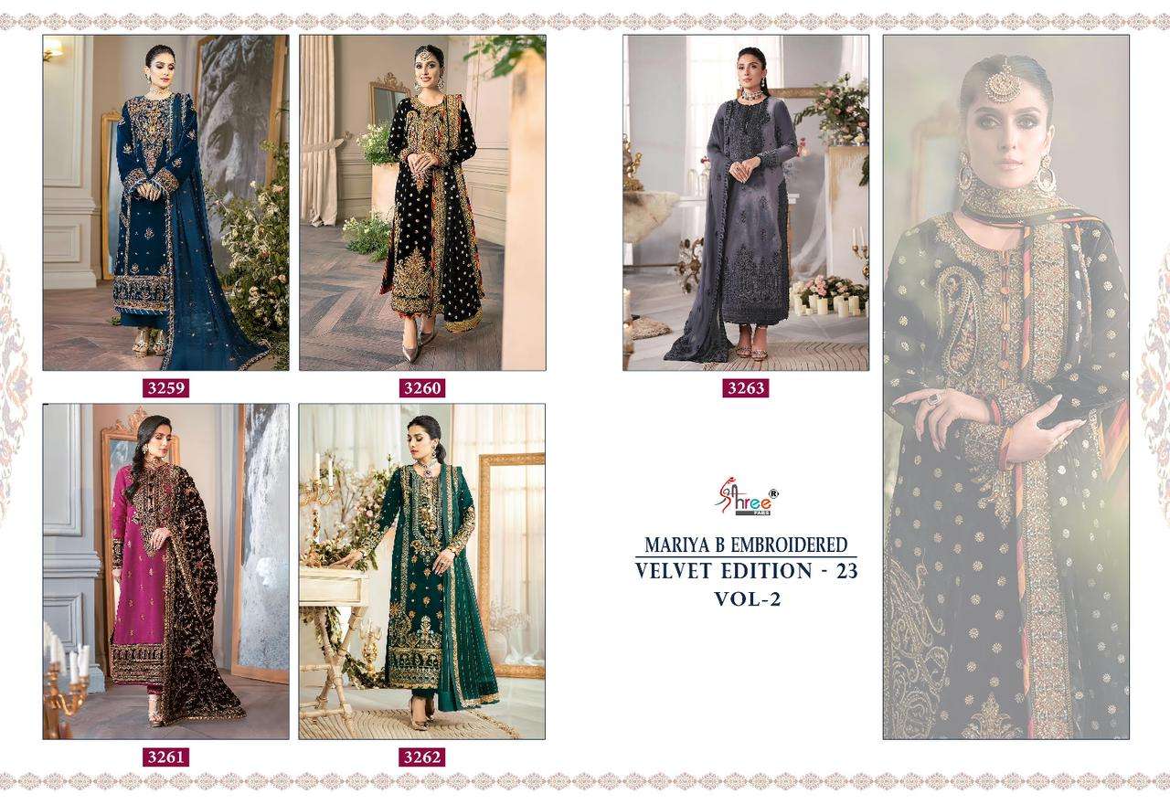 SHREE FABS MARIA B EMBROIDERED VELVET EDITION 23 VOL 2 