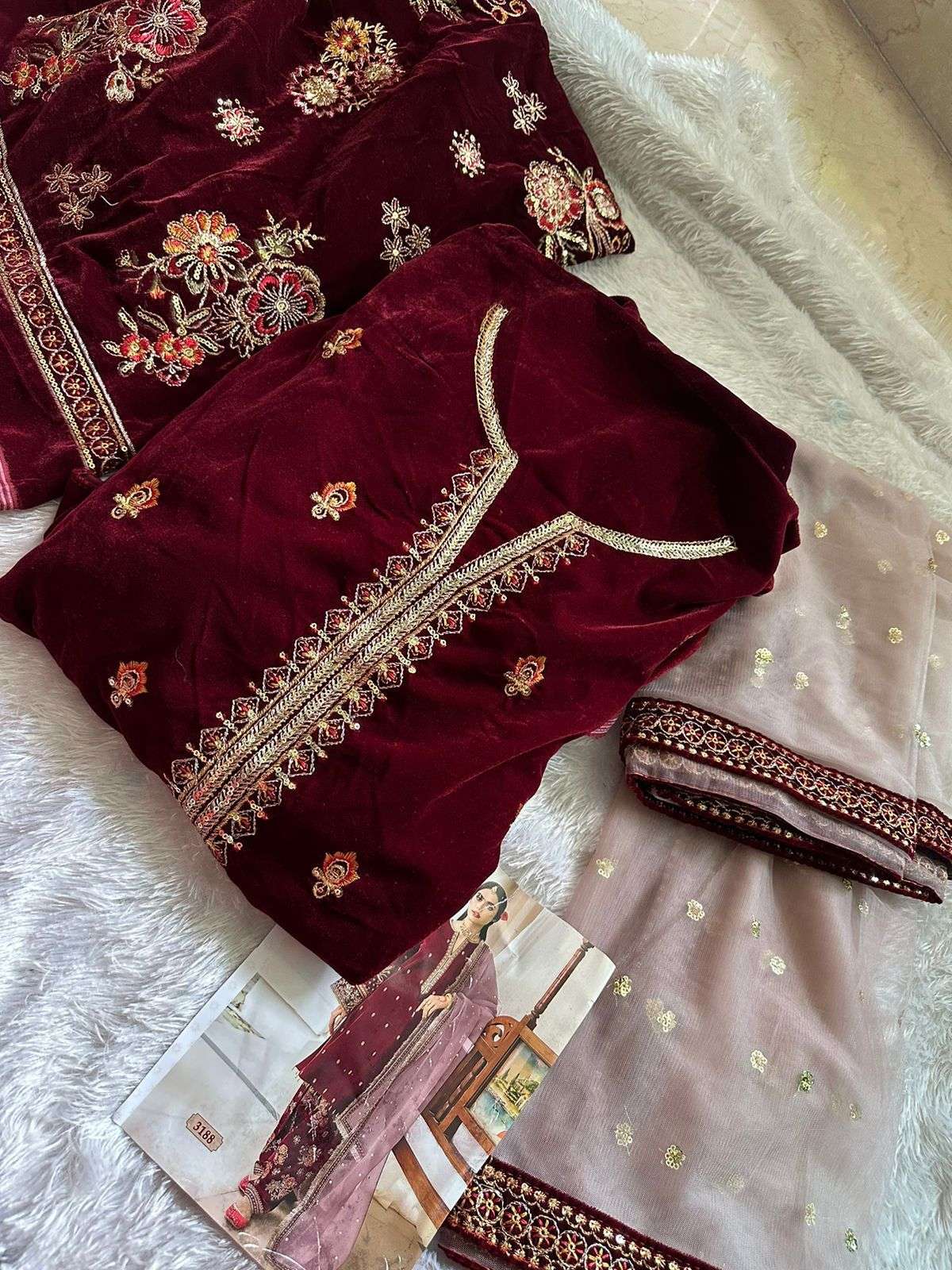 SHREE FABS MARIA B VELVET EDITION 23