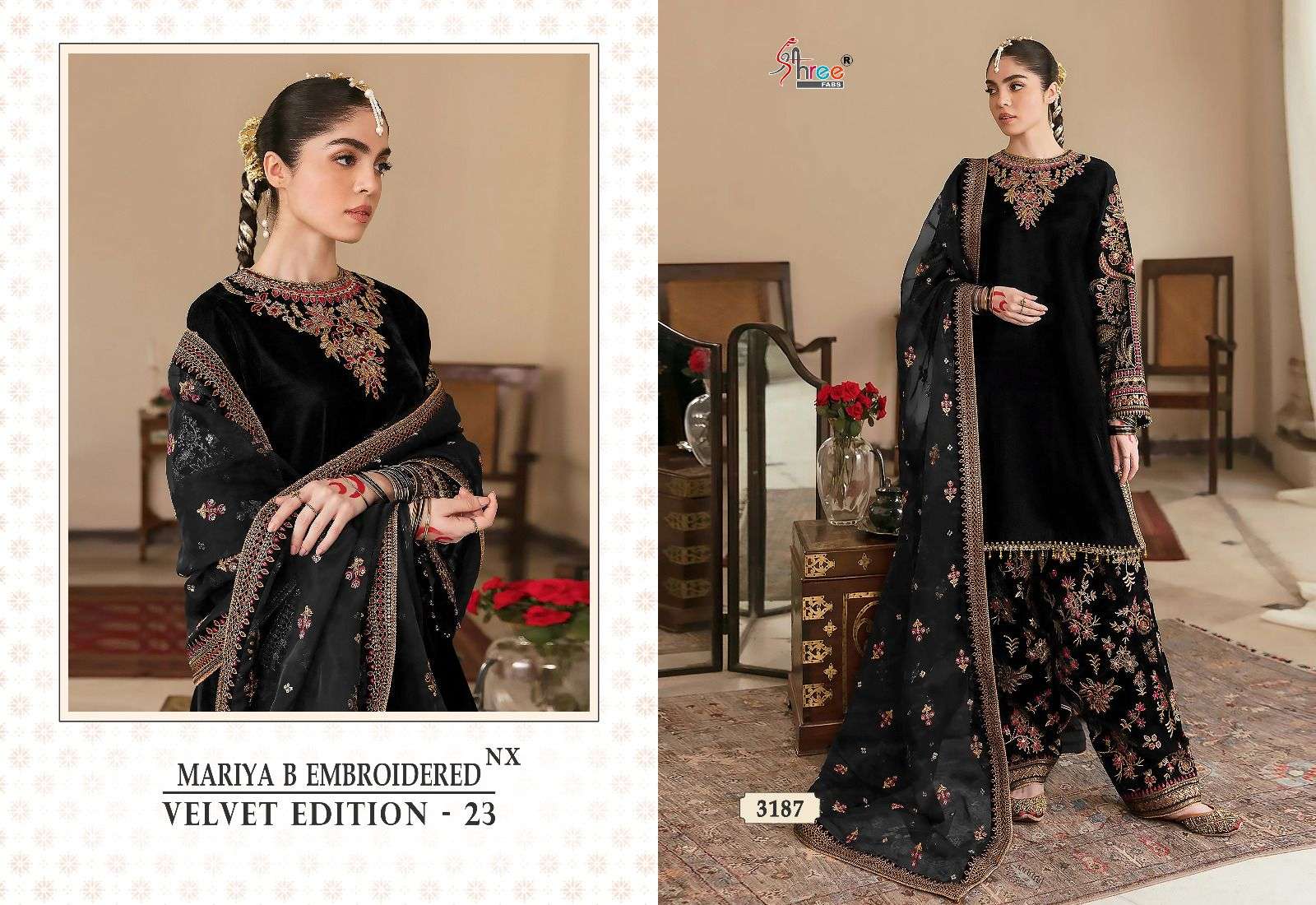 SHREE FABS MARIA B VELVET EDITION 23 NX