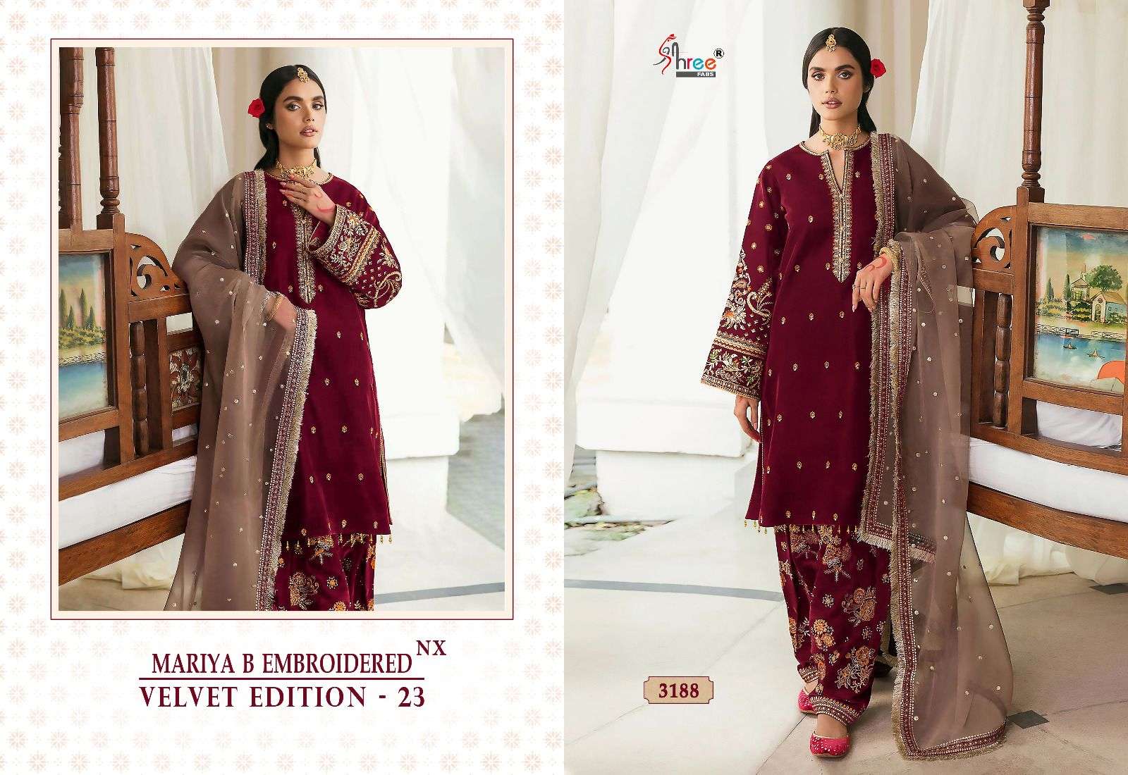 SHREE FABS MARIA B VELVET EDITION 23 NX