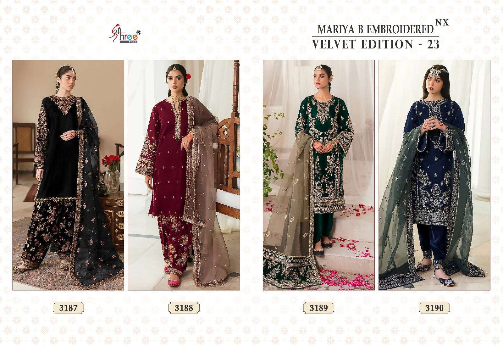 SHREE FABS MARIA B VELVET EDITION 23 NX