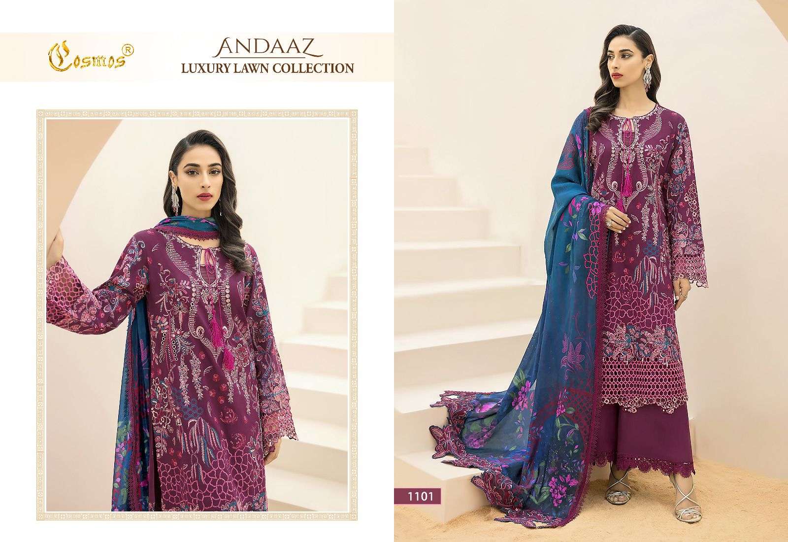 COSMOS FASHION ANDAAZ LUXURY LAWN COLLECTION 
