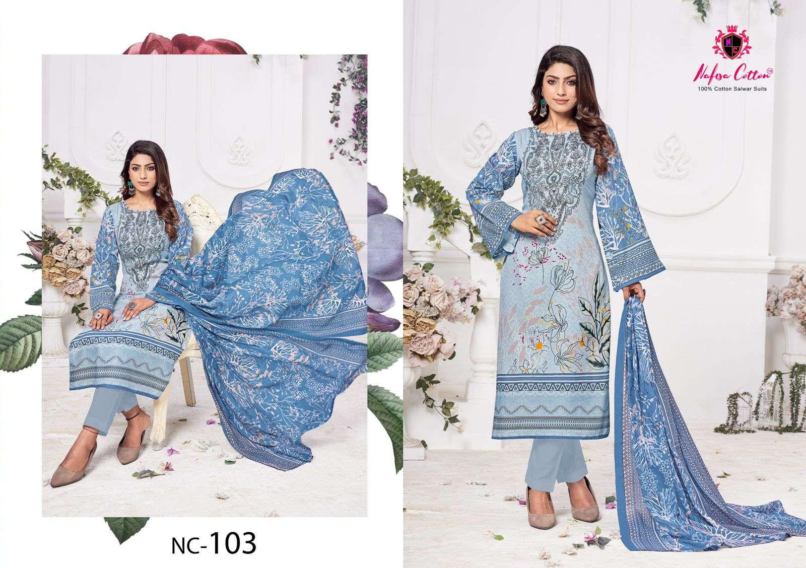 NAFISA COTTON ANDAAZ KARACHI SUITS