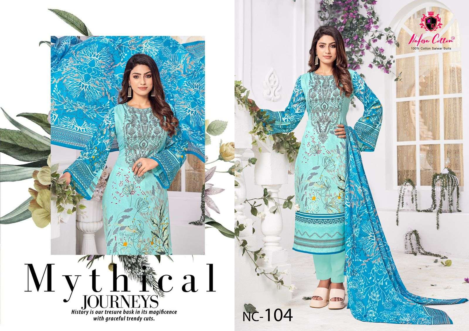 NAFISA COTTON ANDAAZ KARACHI SUITS
