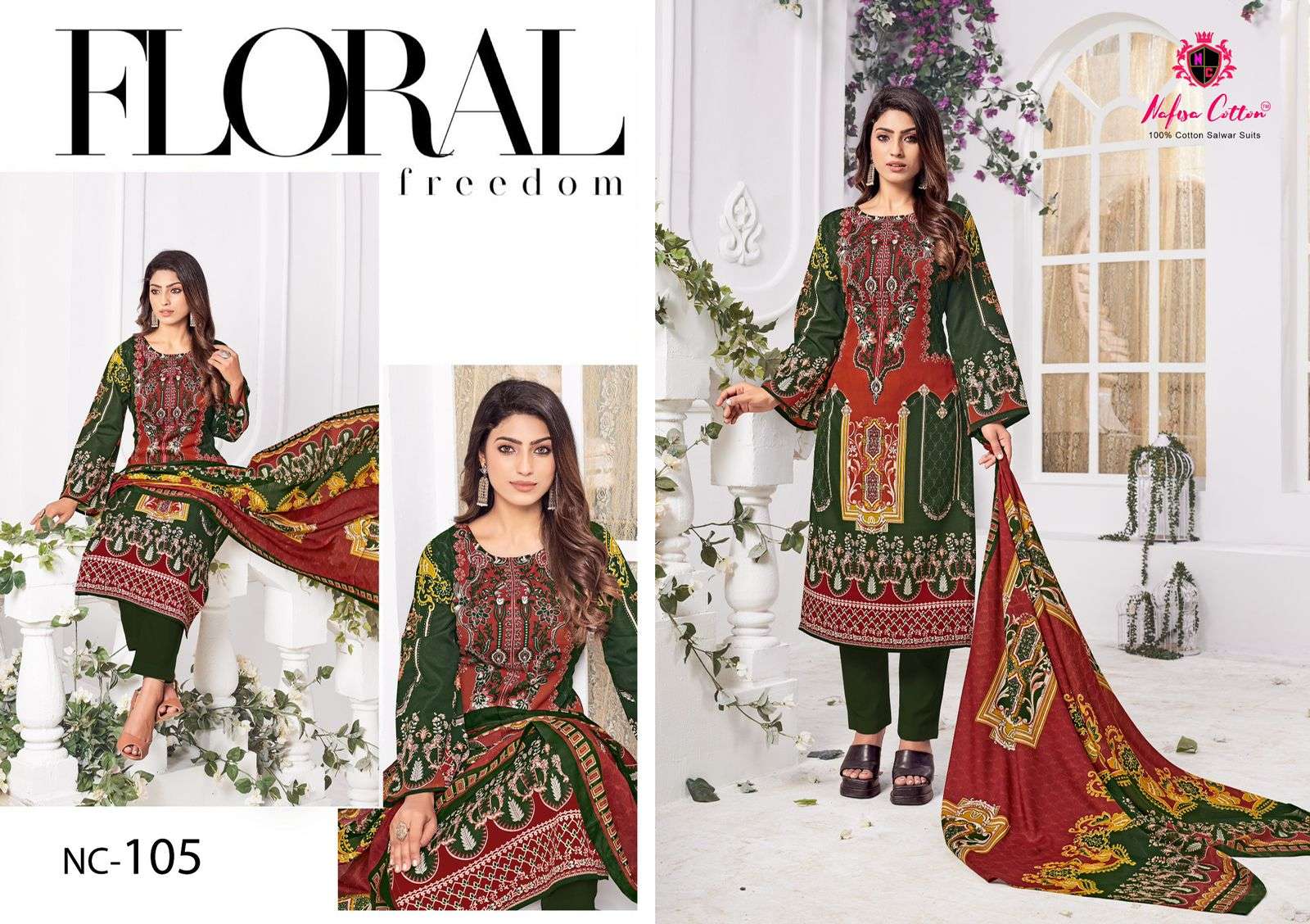 NAFISA COTTON ANDAAZ KARACHI SUITS