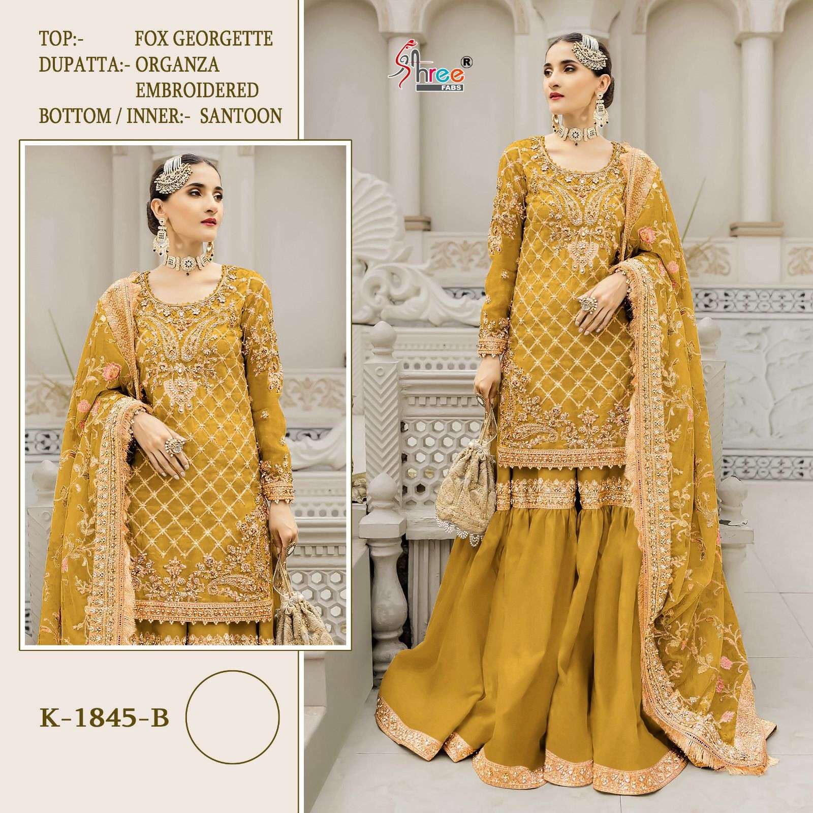 SHREE FABS K 1845 B MUSTARD