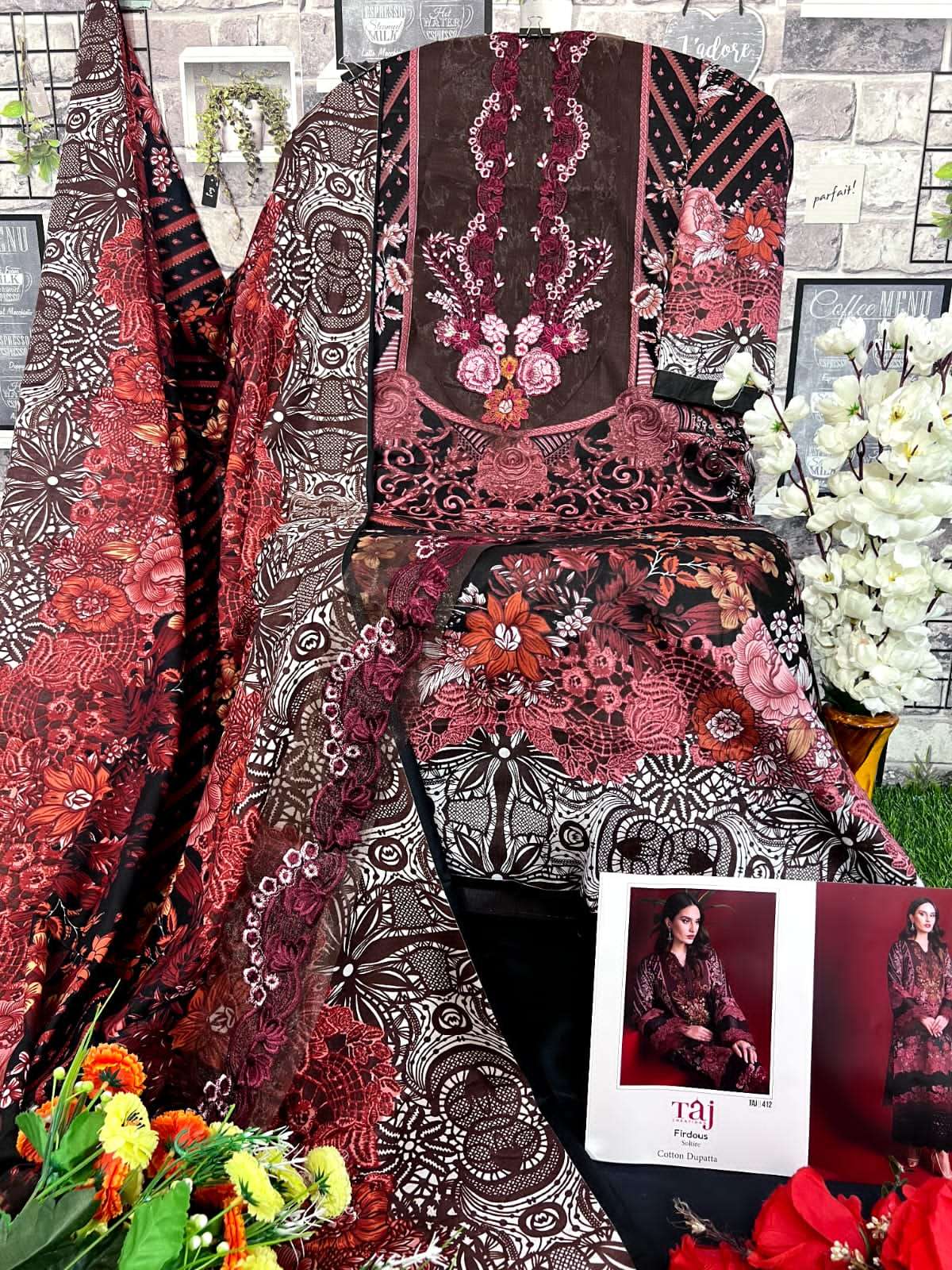 TAJ CREATION FIRDOUS SOLITAIRE D NO 412 & 414