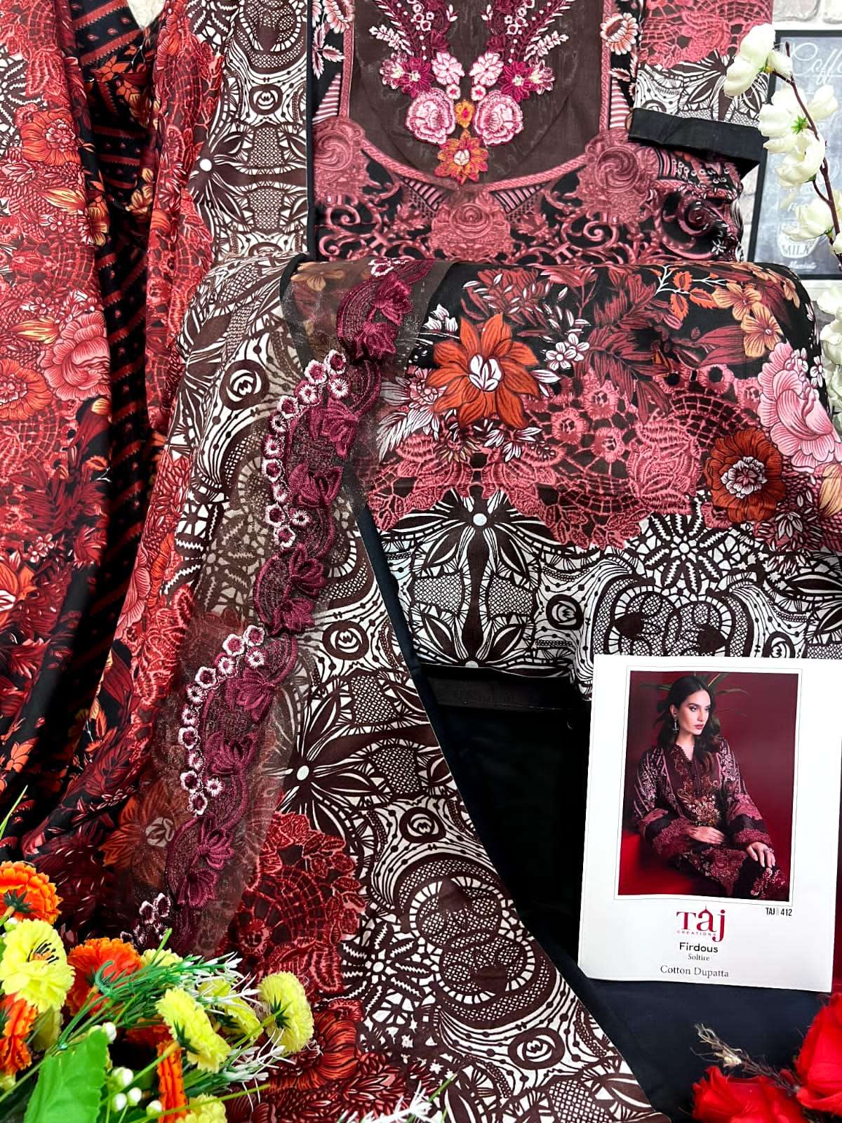 TAJ CREATION FIRDOUS SOLITAIRE D NO 412 & 414