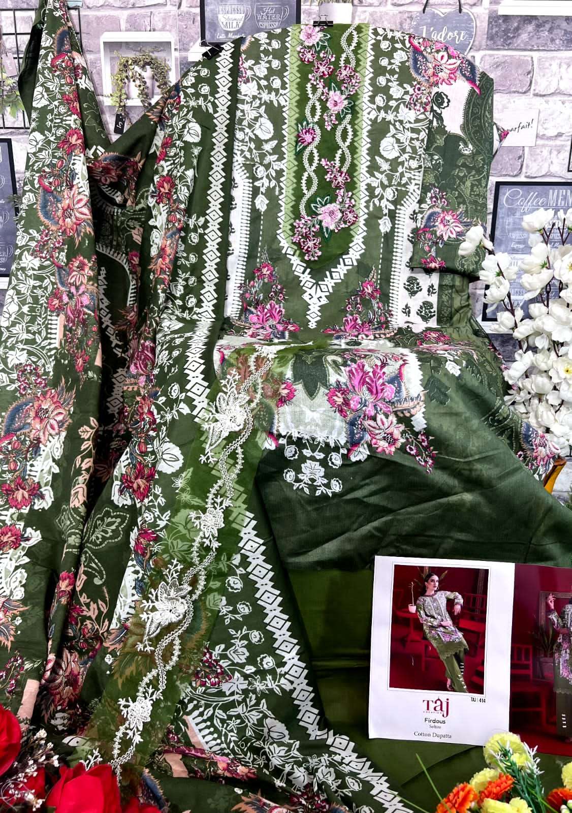 TAJ CREATION FIRDOUS SOLITAIRE D NO 412 & 414