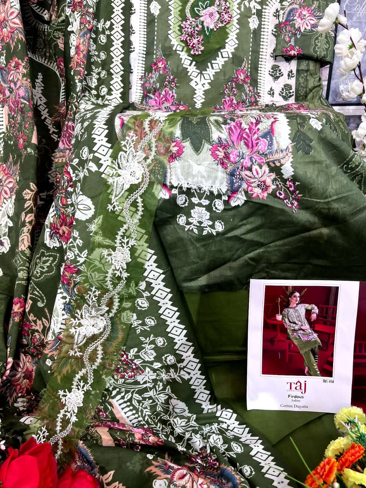 TAJ CREATION FIRDOUS SOLITAIRE D NO 412 & 414