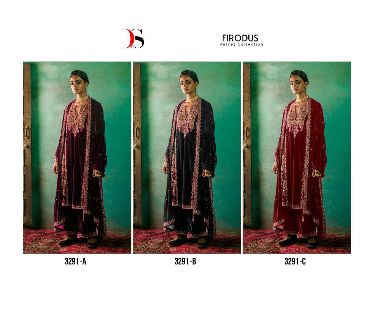 DEEPSY SUITS FIRDOUS VELVET COLLECTION