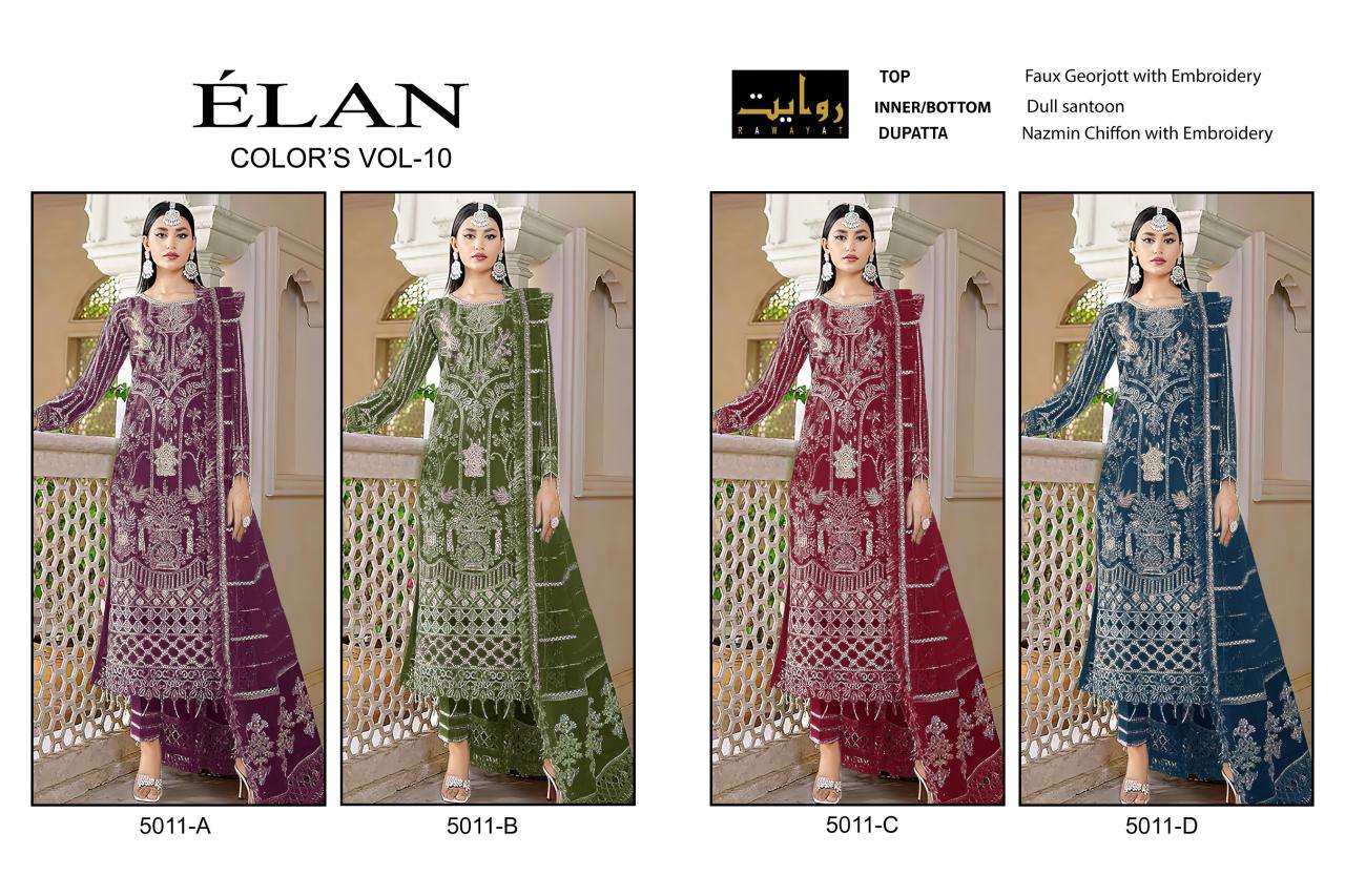 RAWAYAT FASHION ELAN  COLORS VOL 10